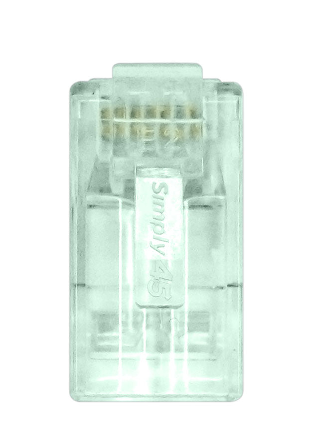 Simply45 RJ45 Pass-Through stik CAT6 UTP CAP45 uskærmet, 50 STK