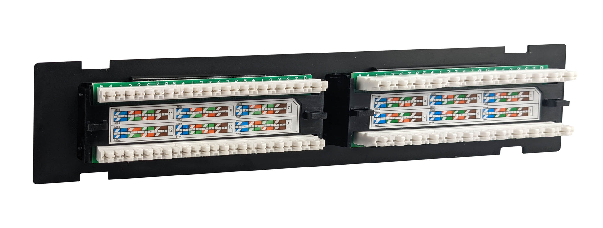 Simply45 Patchpanel til væg 12 port CAT6 UTP loaded