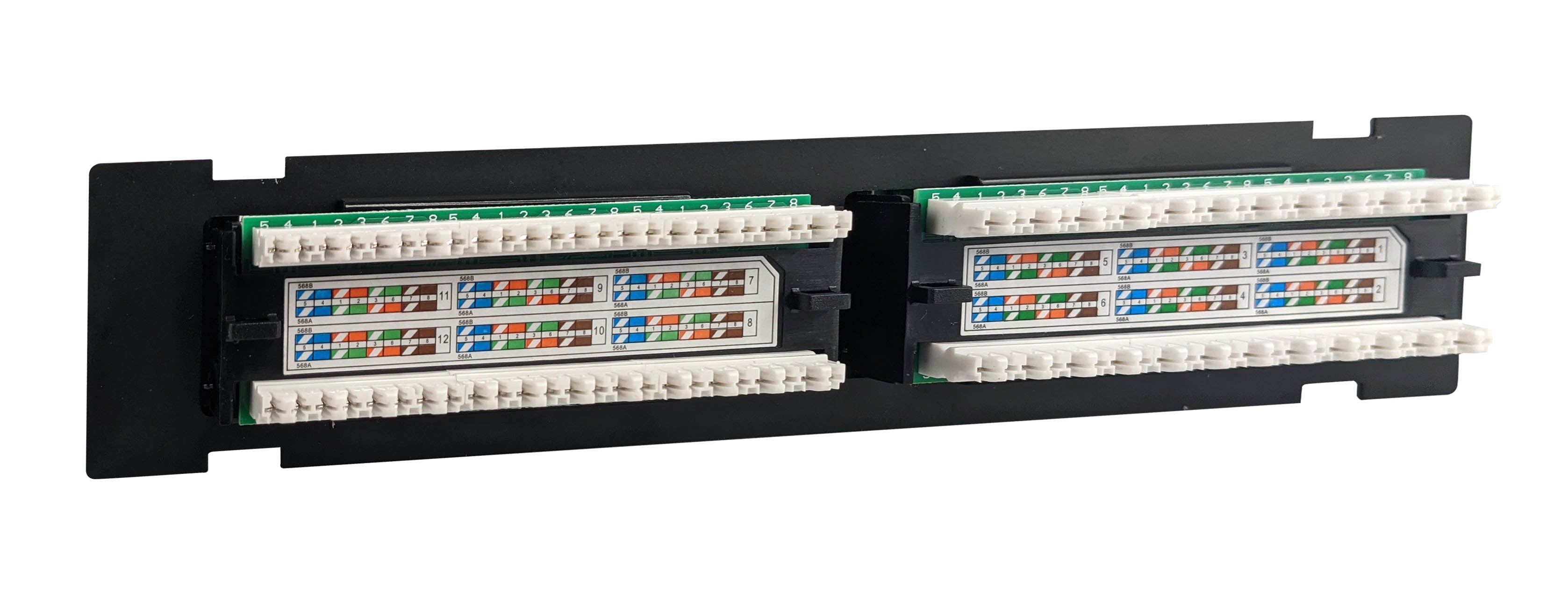 Simply45 Patchpanel til væg 12 port CAT6 UTP loaded