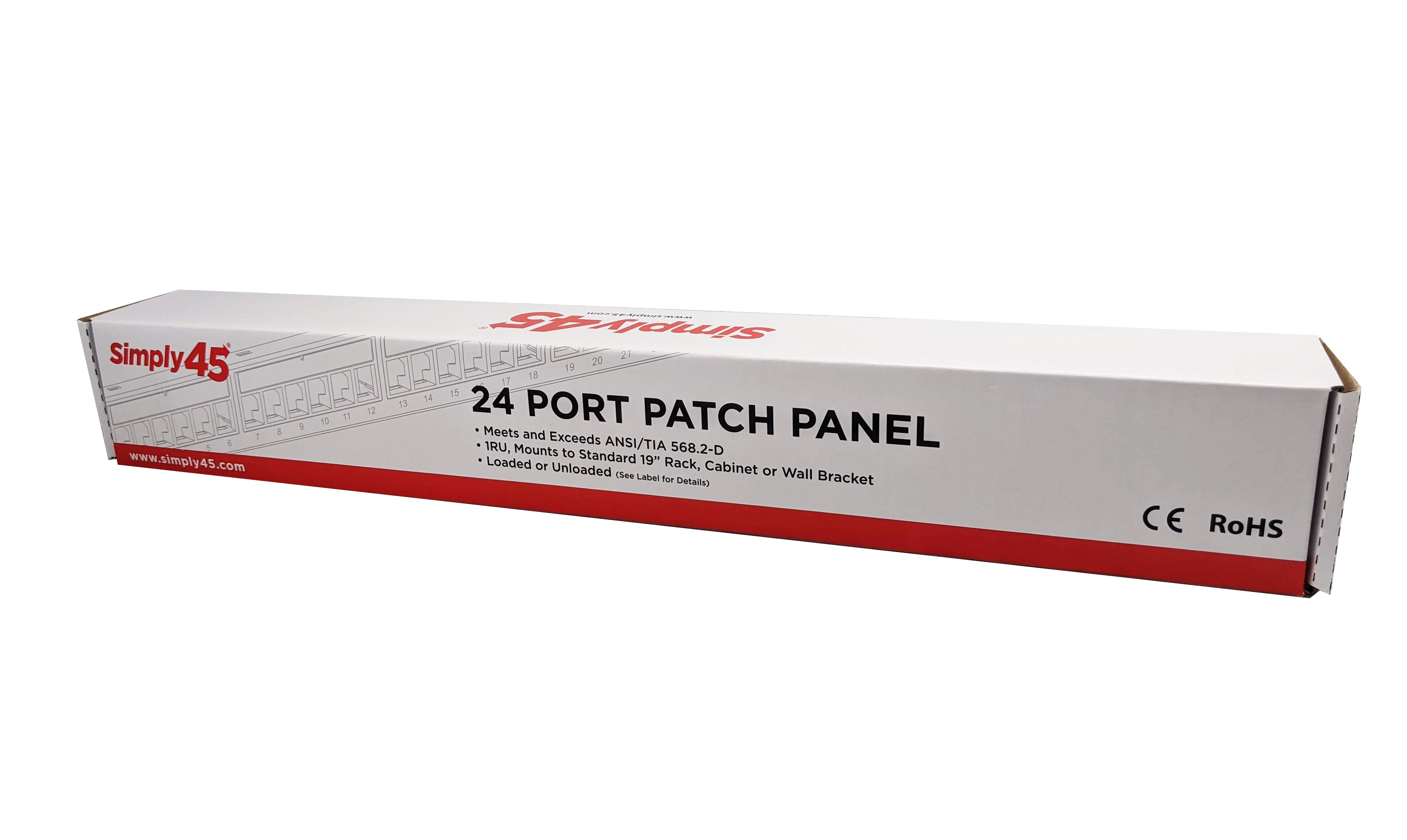 Simply45 Patchpanel Rack 24 Porte CAT6 UTP Loaded