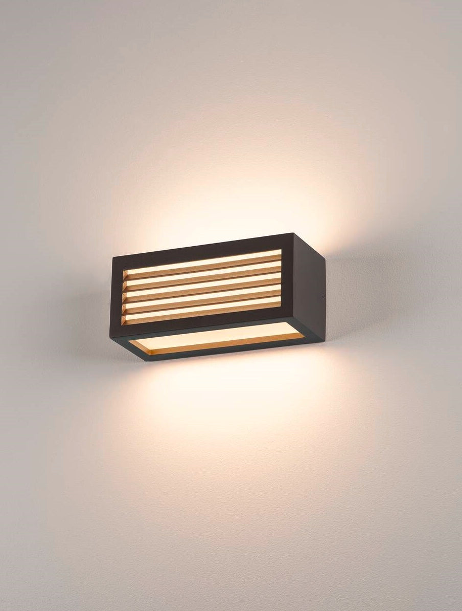 Væglampe Box-L, LED 3000K, 480 lumen, antracit, IP44