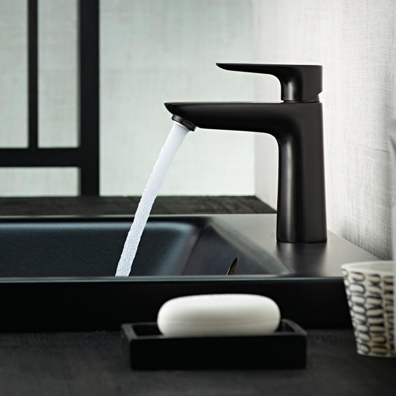 Hansgrohe Talis E håndvaskarmatur 110 CoolSt. u/bv., mat sort