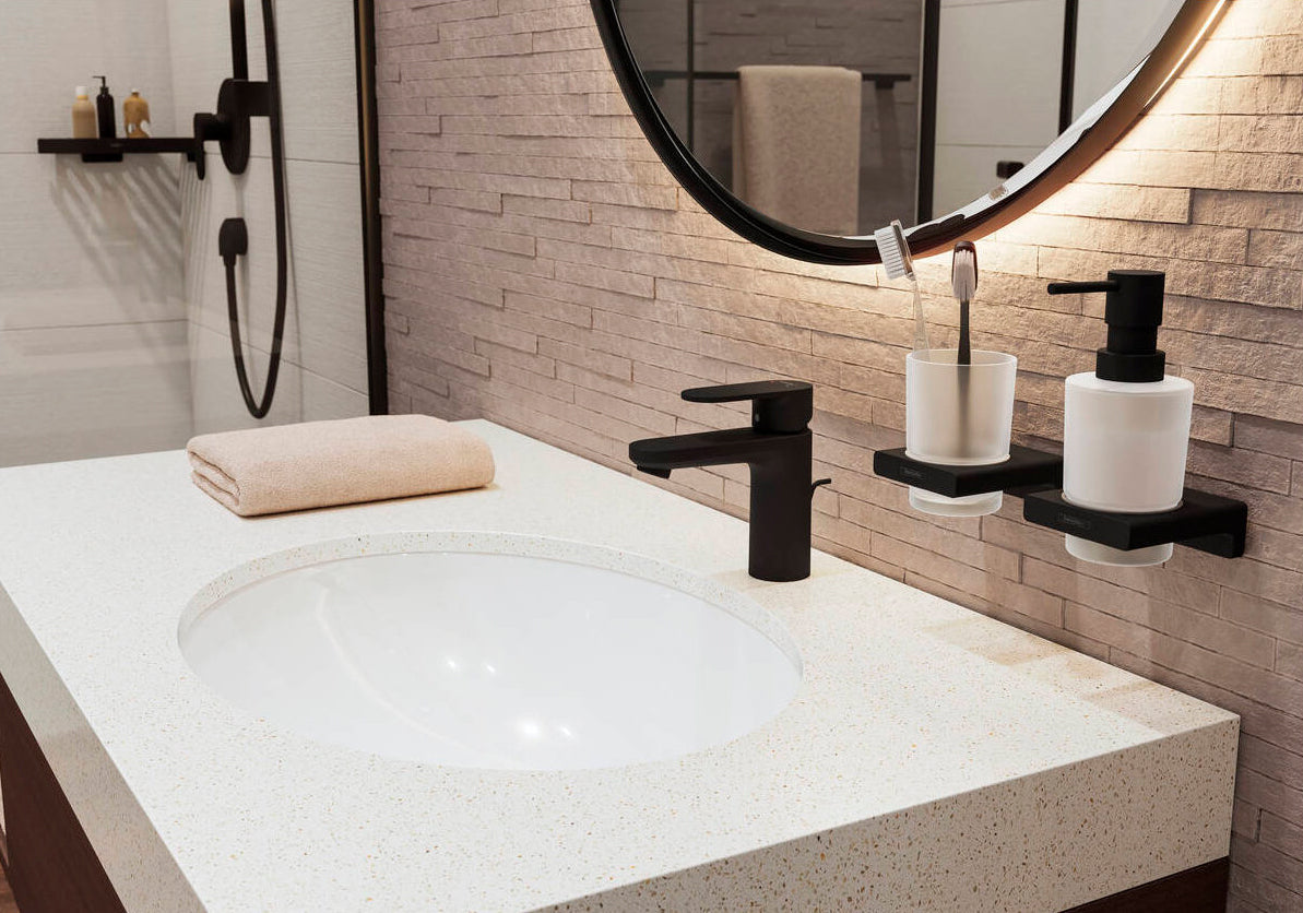 Hansgrohe Vernis Blend håndvaskarmatur 100 u/bv, mat sort