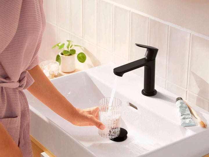 Hansgrohe Rebris S håndvaskarmatur 80 CoolStart med BV, mat sort