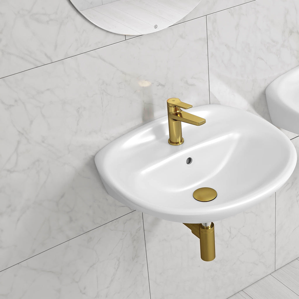 Gustavsberg Epic håndvaskarmatur børstet messing