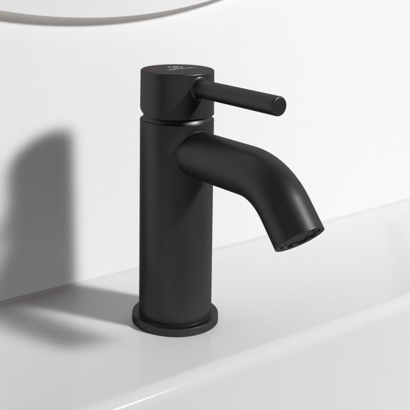 Ideal Standard Ceraline silk black Håndvaskarmatur uden bundventil