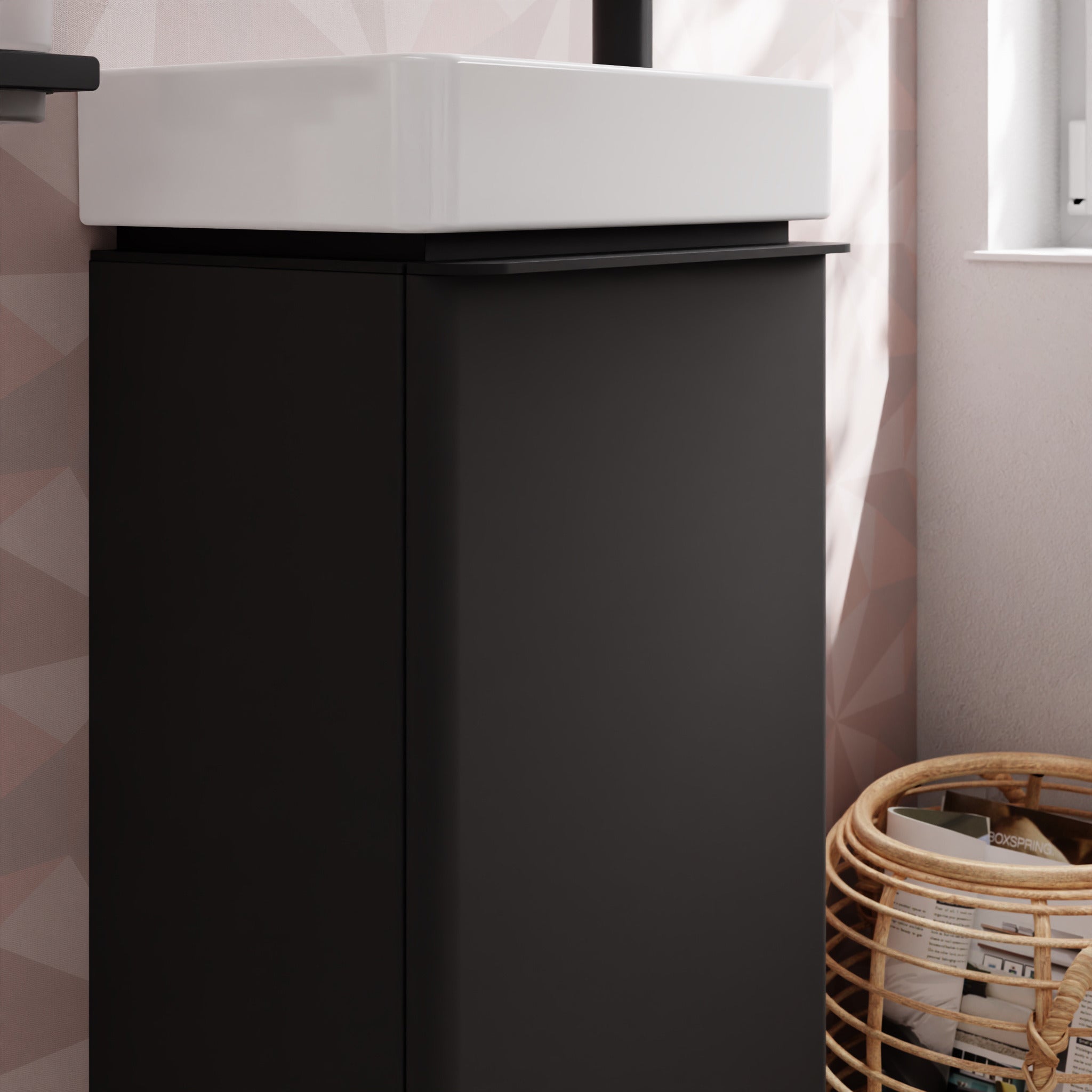 HANSGROHE Xelu Q vaskeskab mat diamantgrå med låge 340X245mm