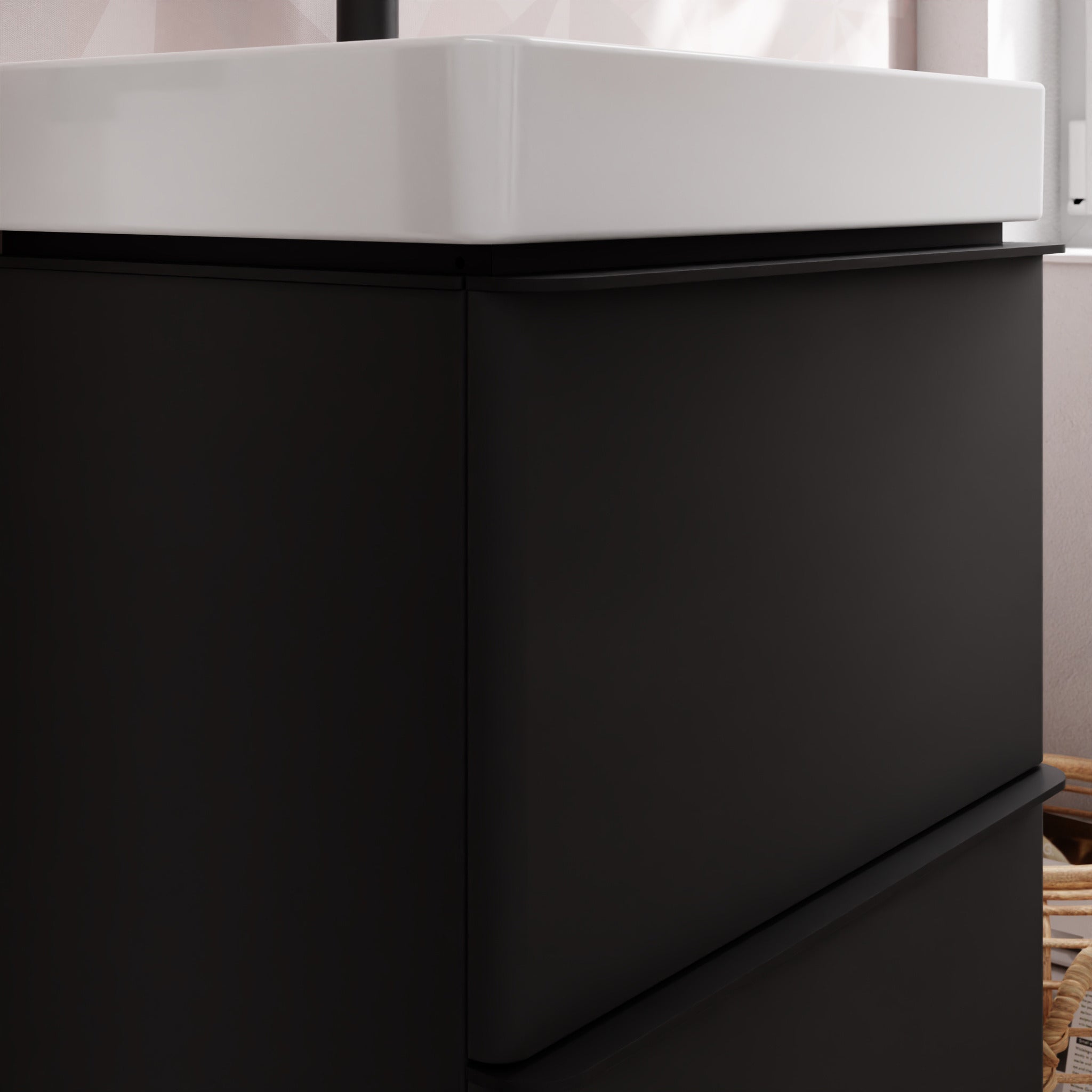 HANSGROHE Xelu Q vaskeskab mat diamantgrå 480X475mm m/ 2 skuffer