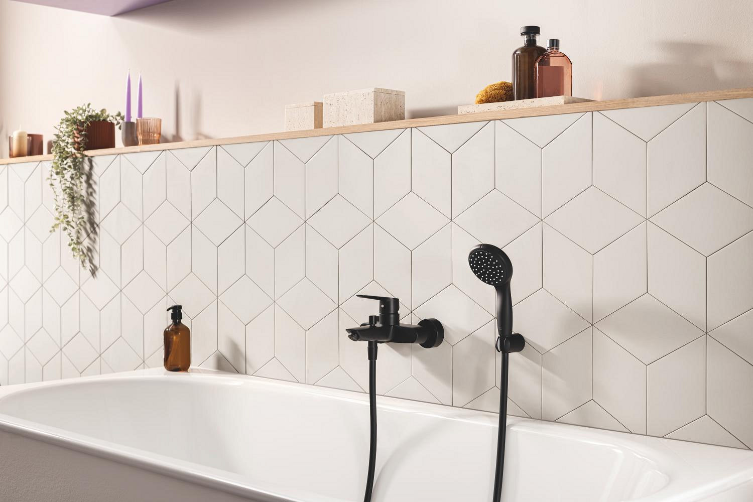 Grohe VitalioFlex Trend bruseslange Matt sort, 1500mm