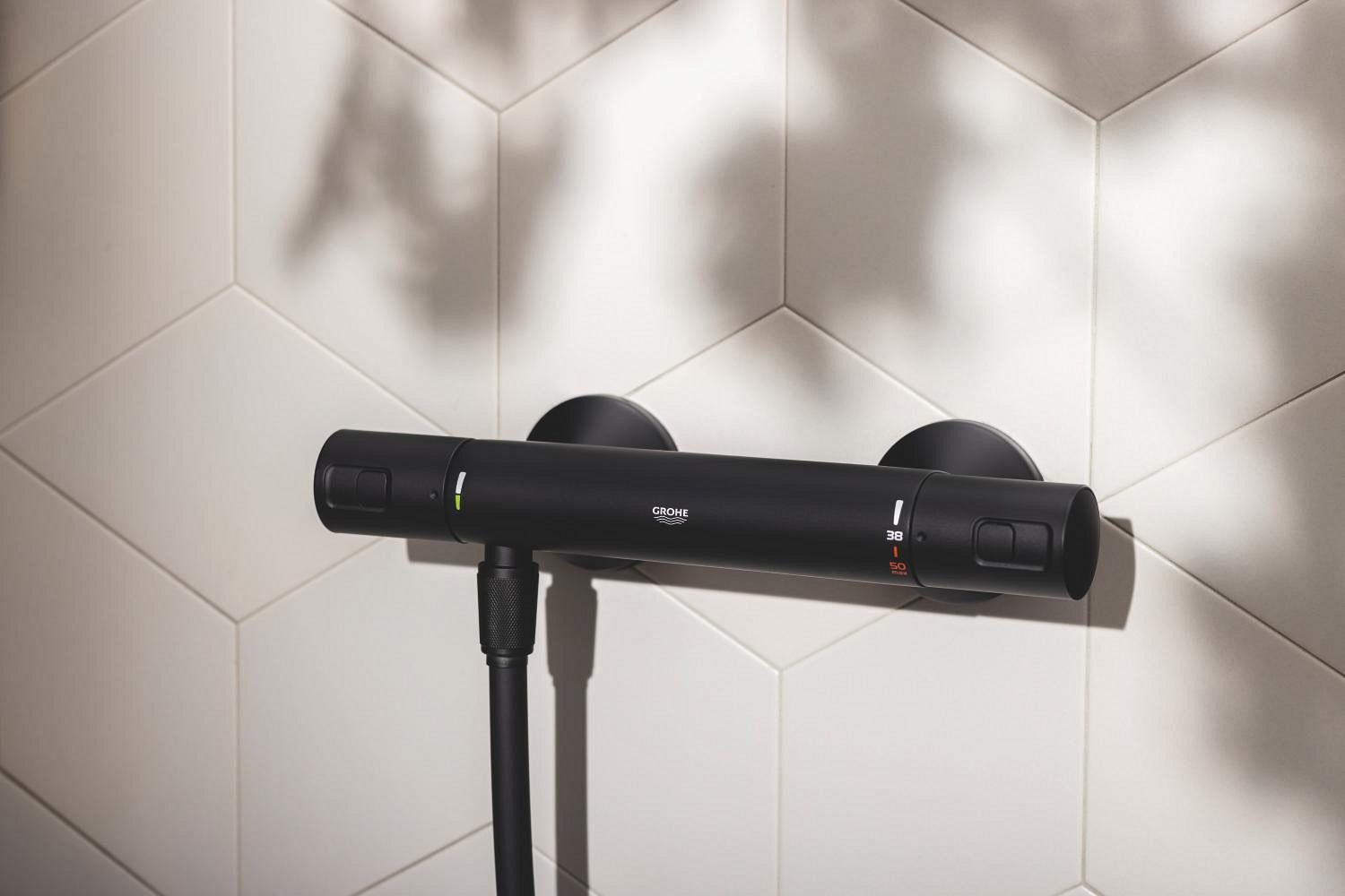 Grohe VitalioFlex Trend bruseslange Matt sort, 1500mm