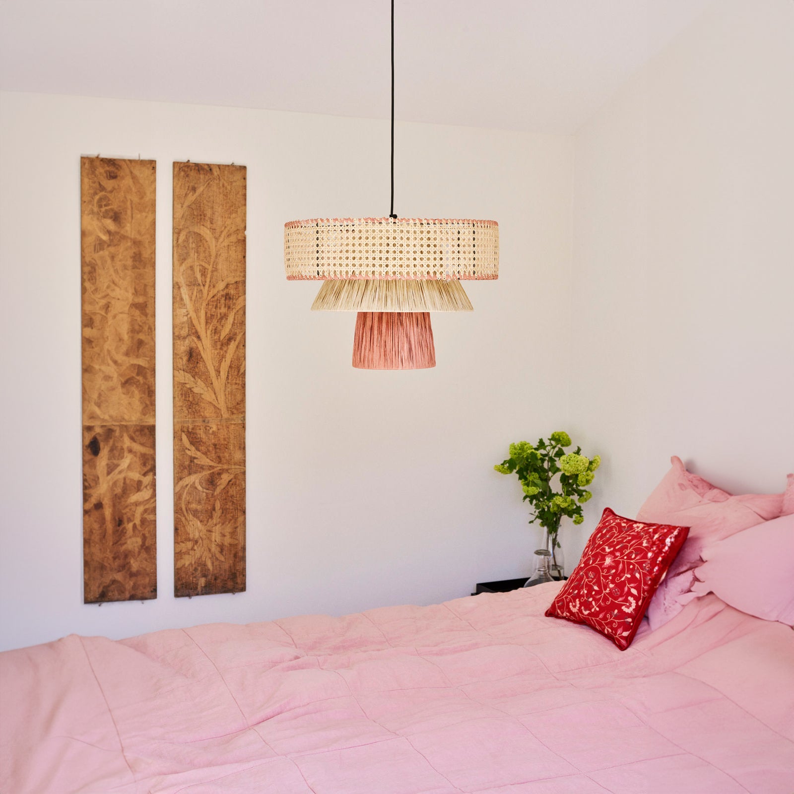 Jore Copenhagens loftlampe Triple Cane sort 48x48 cm