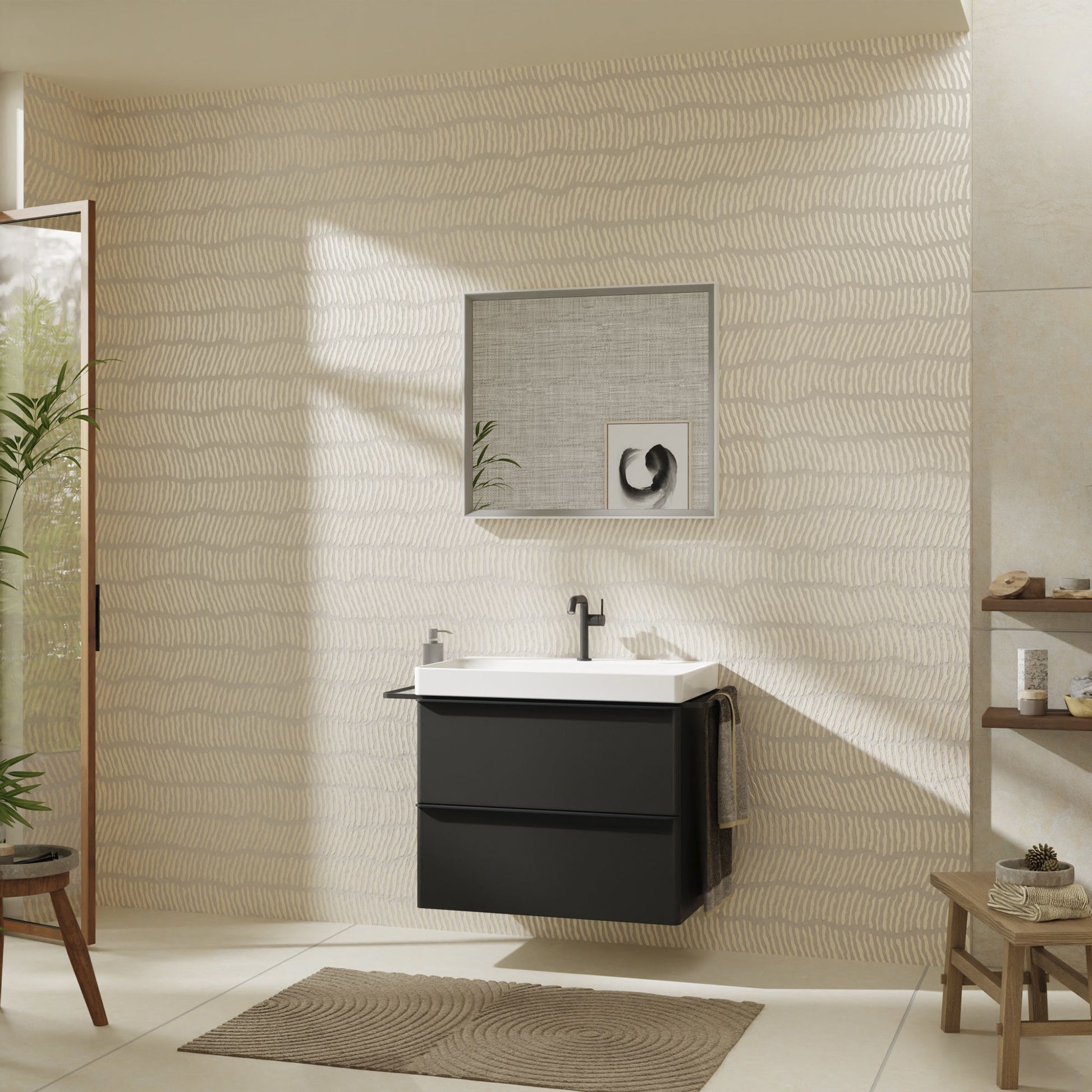 HANSGROHE Xelu Q vaskeskab mat diamantgrå 780X475mm m/ 2 skuffer