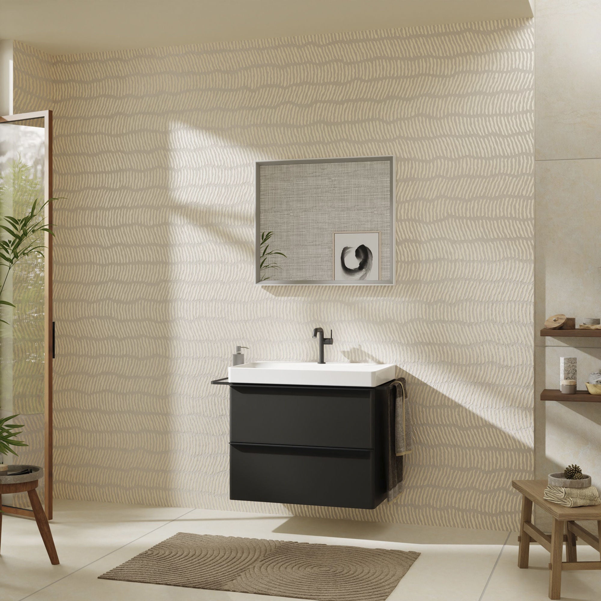 HANSGROHE Xelu Q vaskeskab mat diamantgrå 780X475mm m/ 2 skuffer