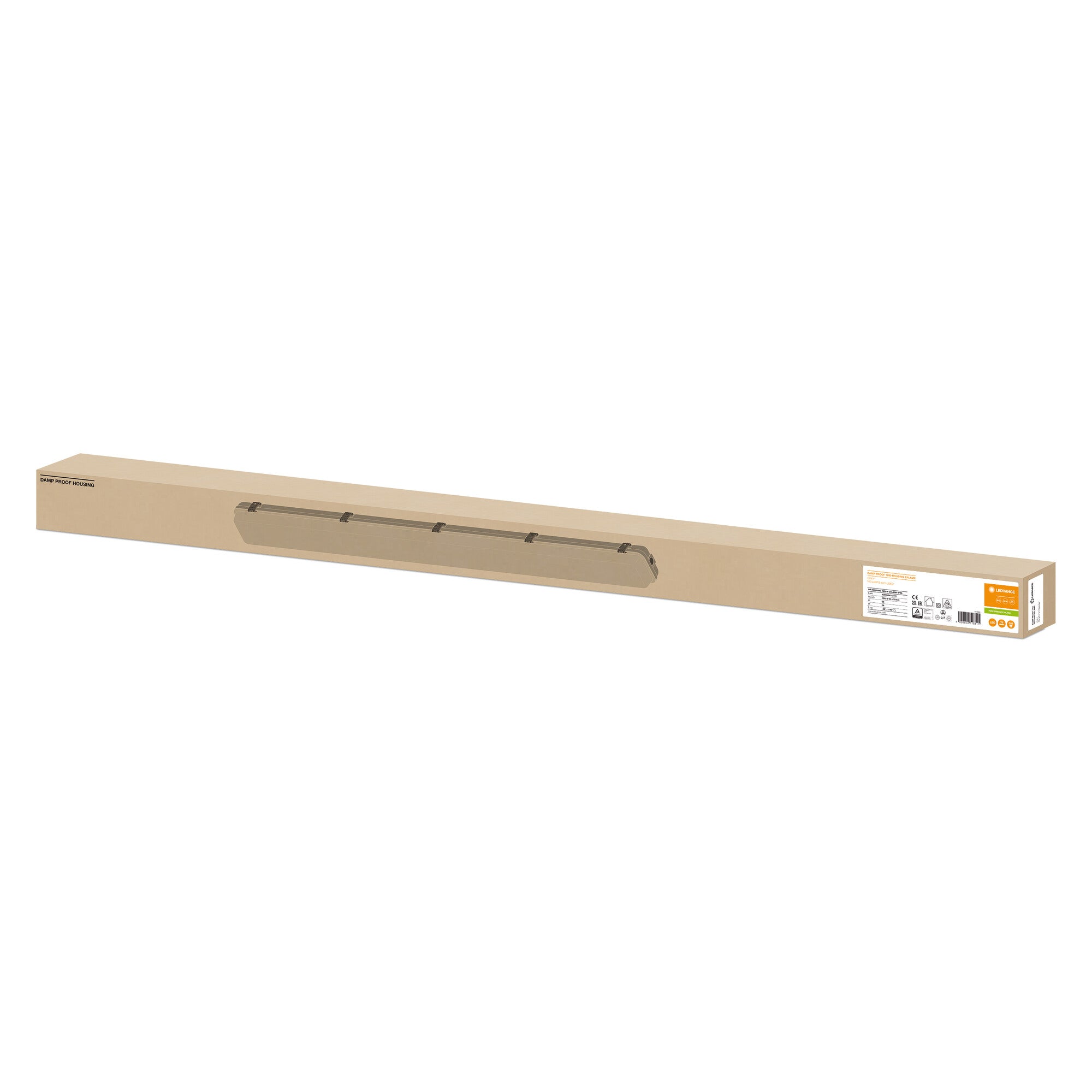 DAMPPROOF HOUSING 2XT8 LED-RØR 1200MM