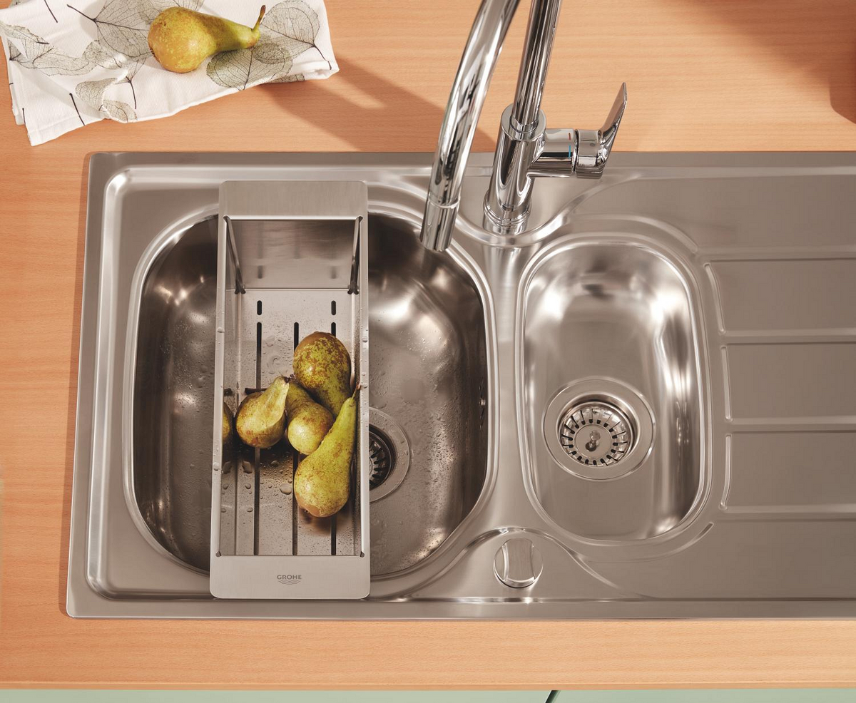 GROHE K200, Køkkenvask i rustfrit stål, nedfældet, 965x500mm