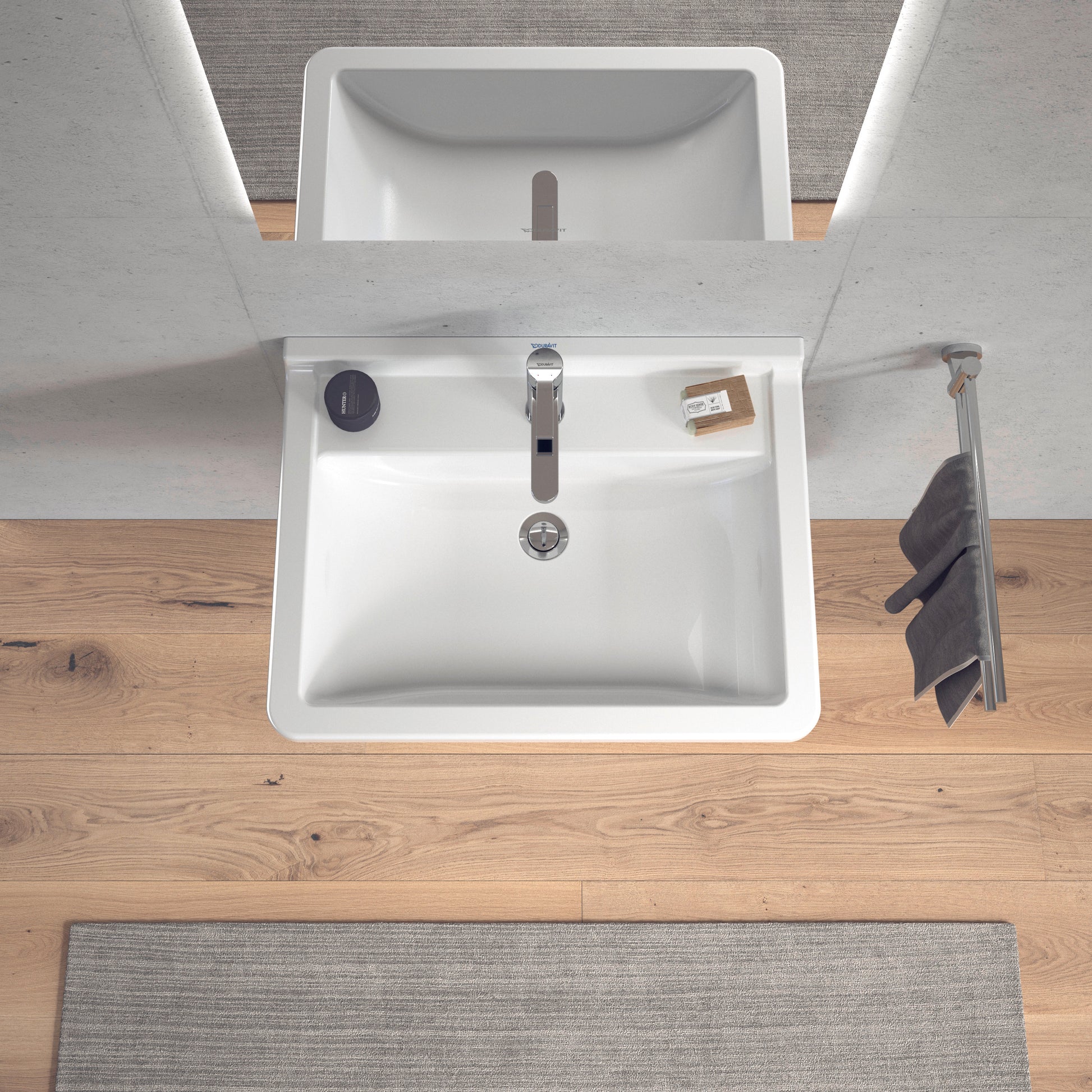 Starck 3 vask 65 cm med hanehul