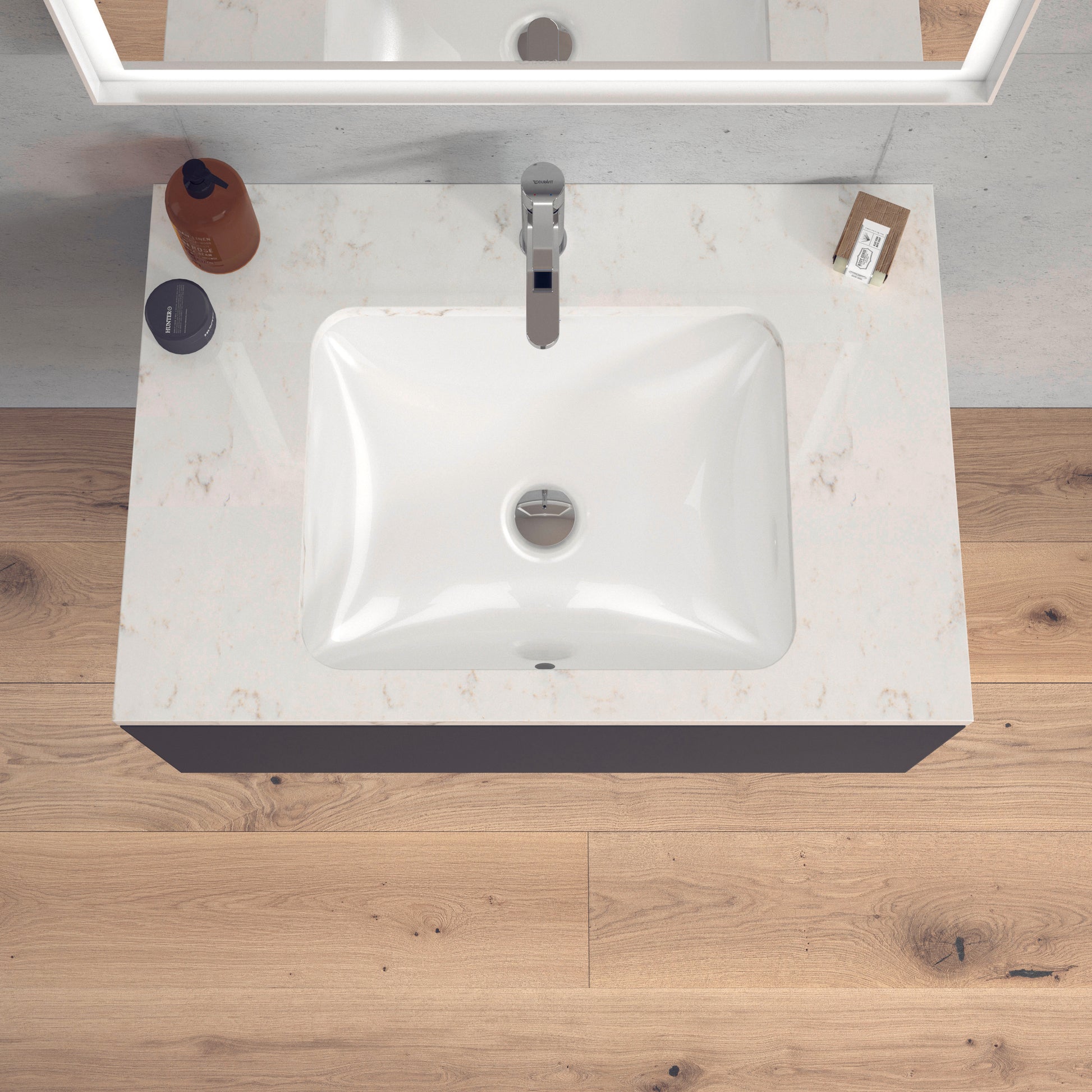 Starck 3 vask til underlimning 49 x 36,5 cm med overløb uden hanehul