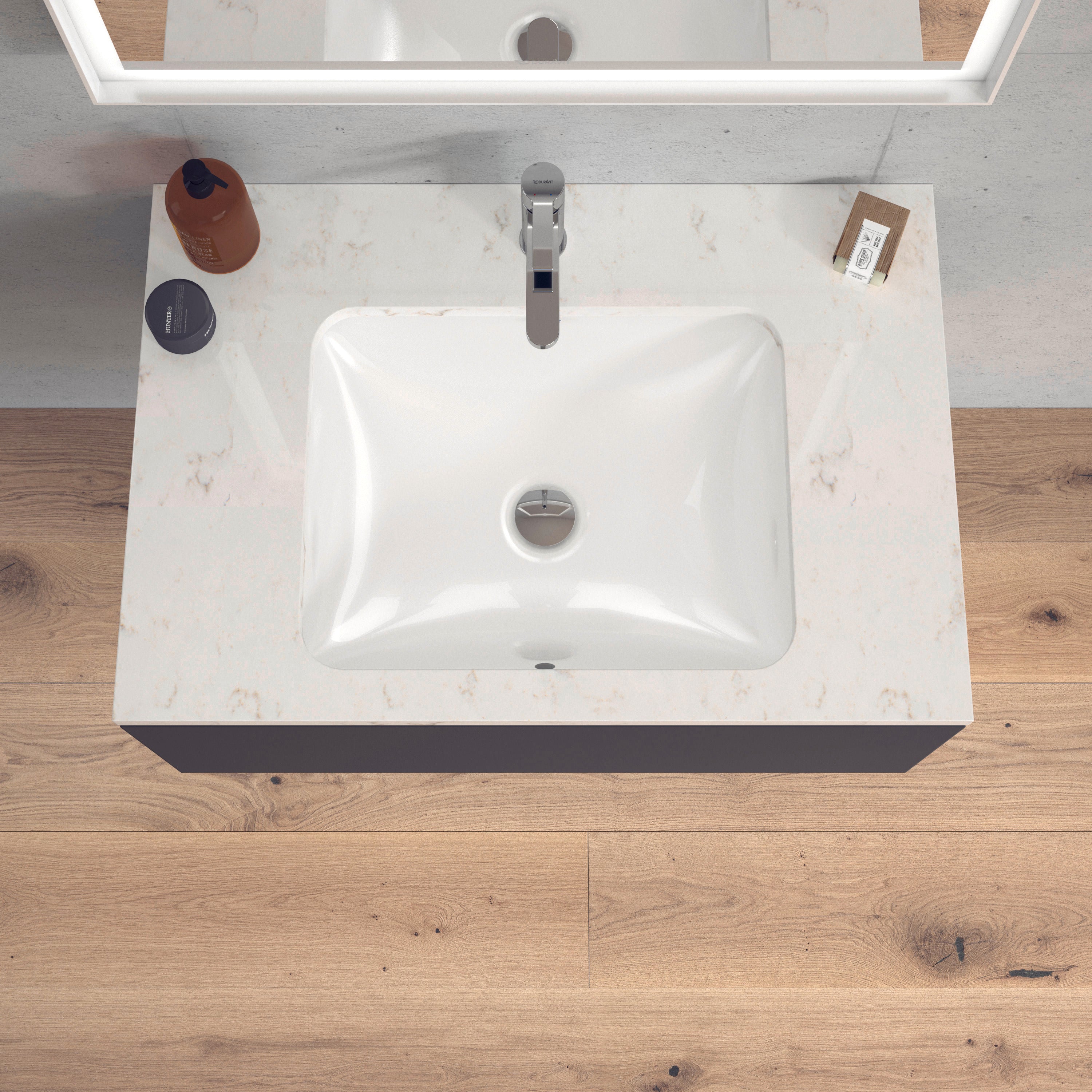 Starck 3 vask til underlimning 49 x 36,5 cm med overløb uden hanehul