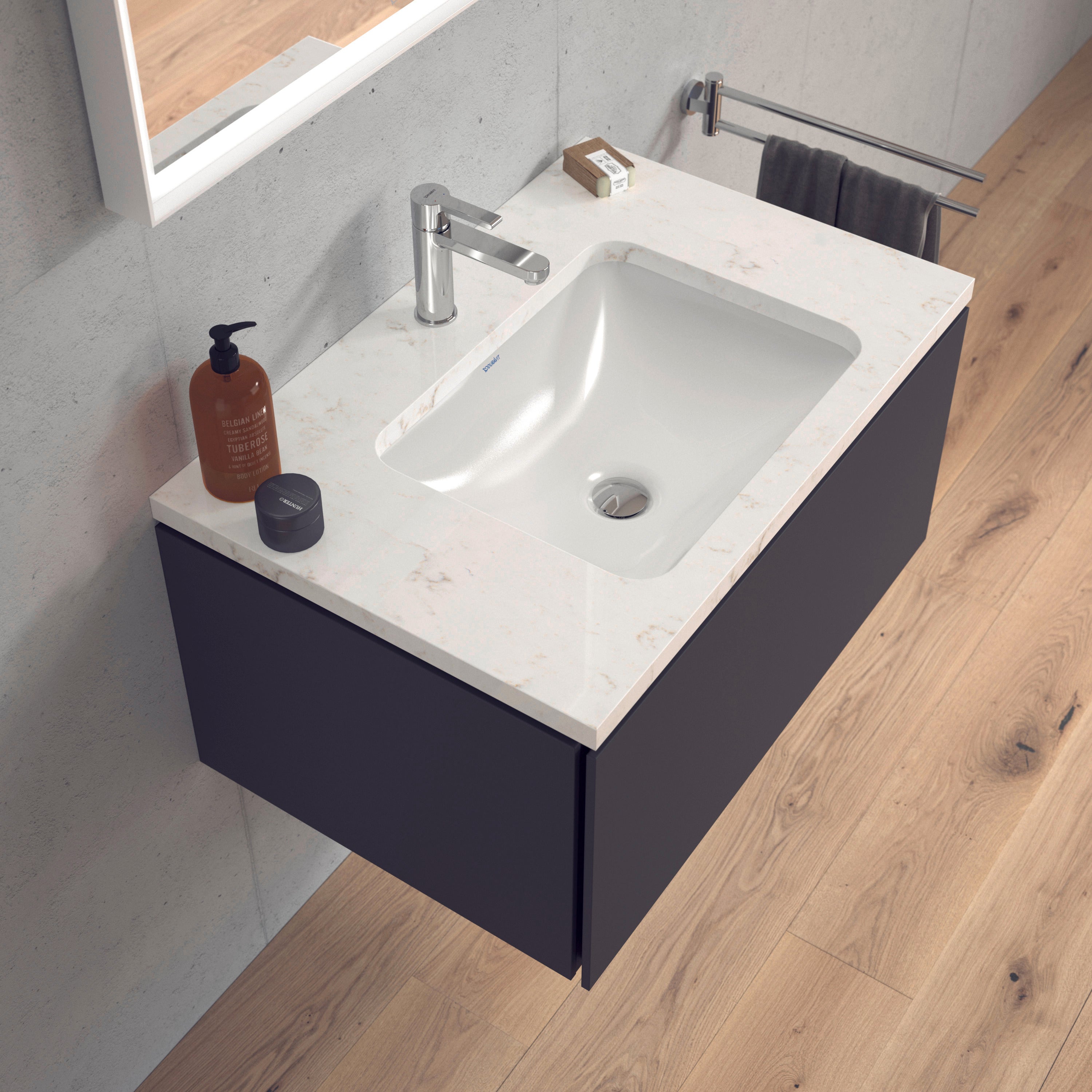 Starck 3 vask til underlimning 49 x 36,5 cm med overløb uden hanehul