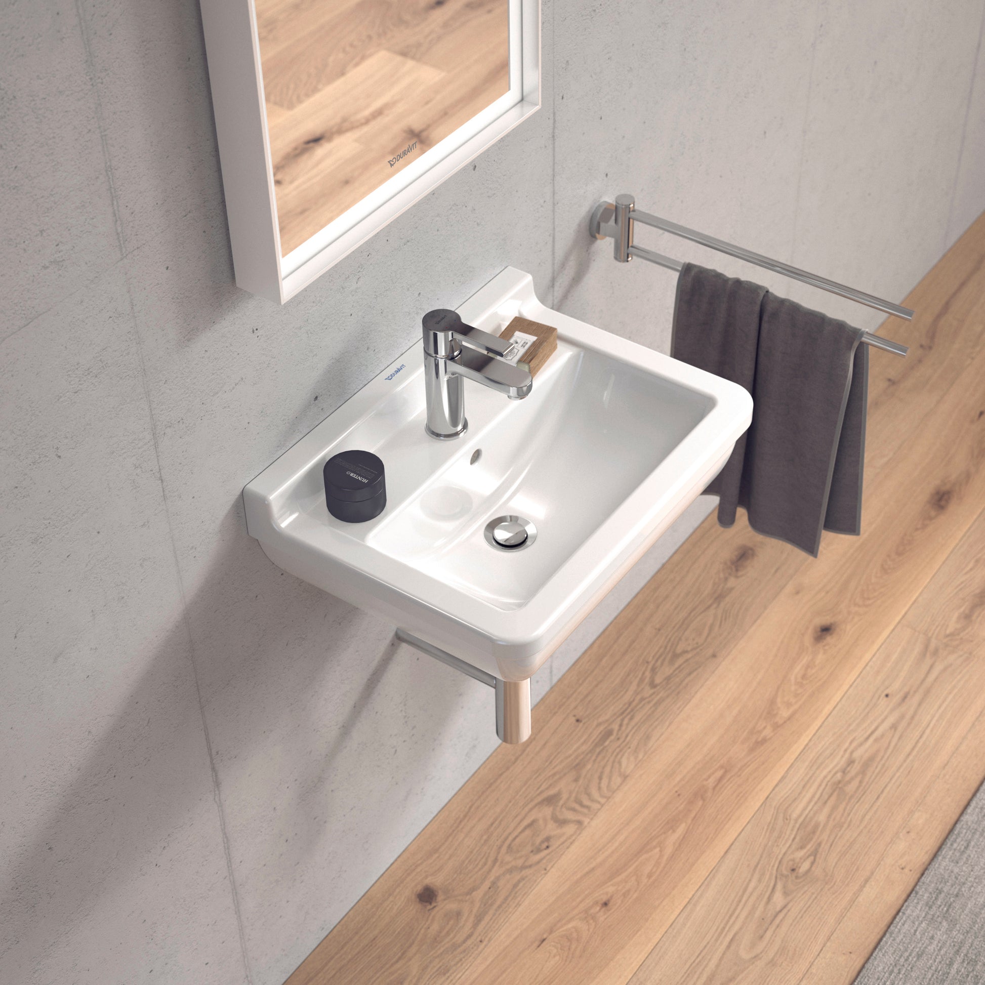 Starck 3 vask 50 cm med hanehul