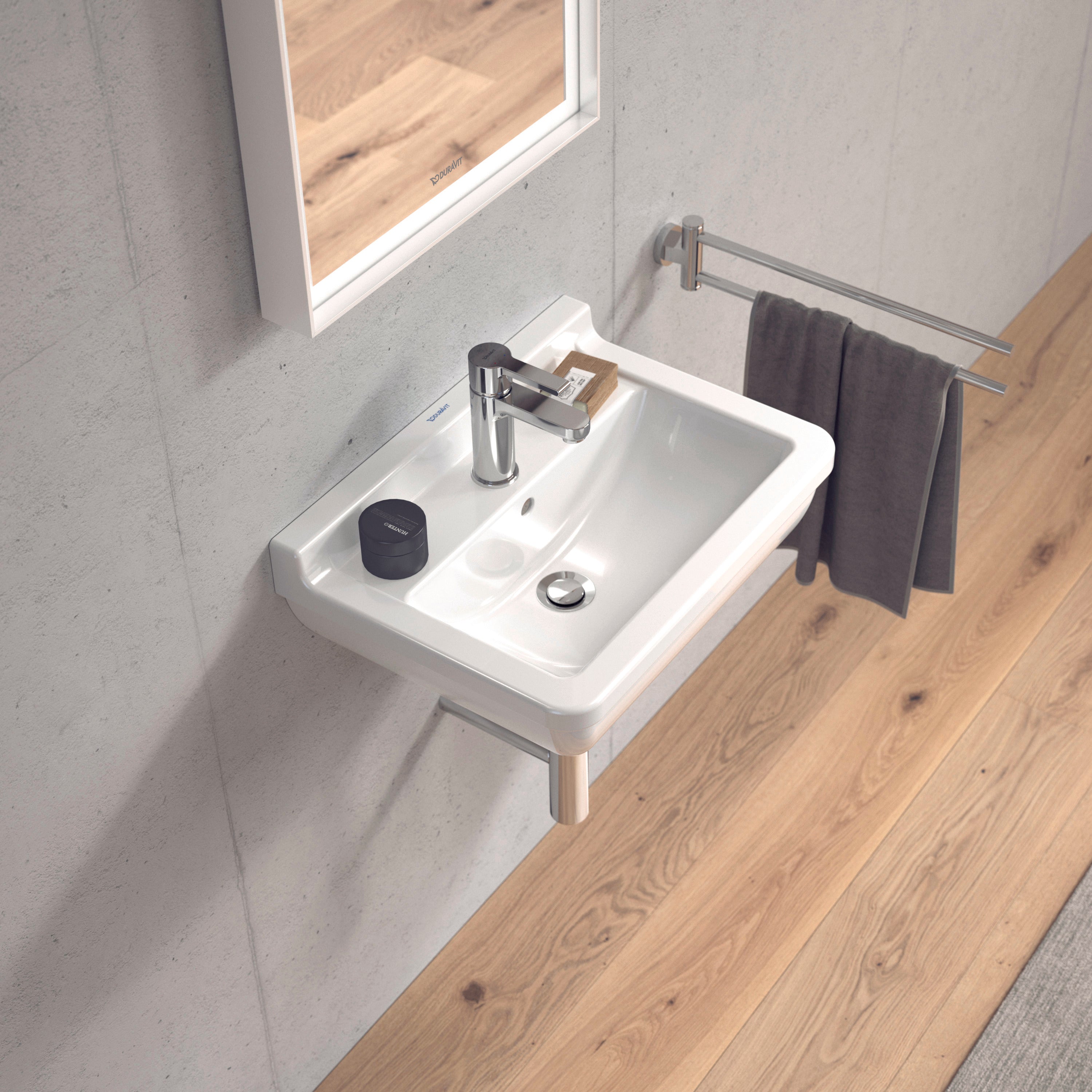 Starck 3 vask 50 cm med hanehul
