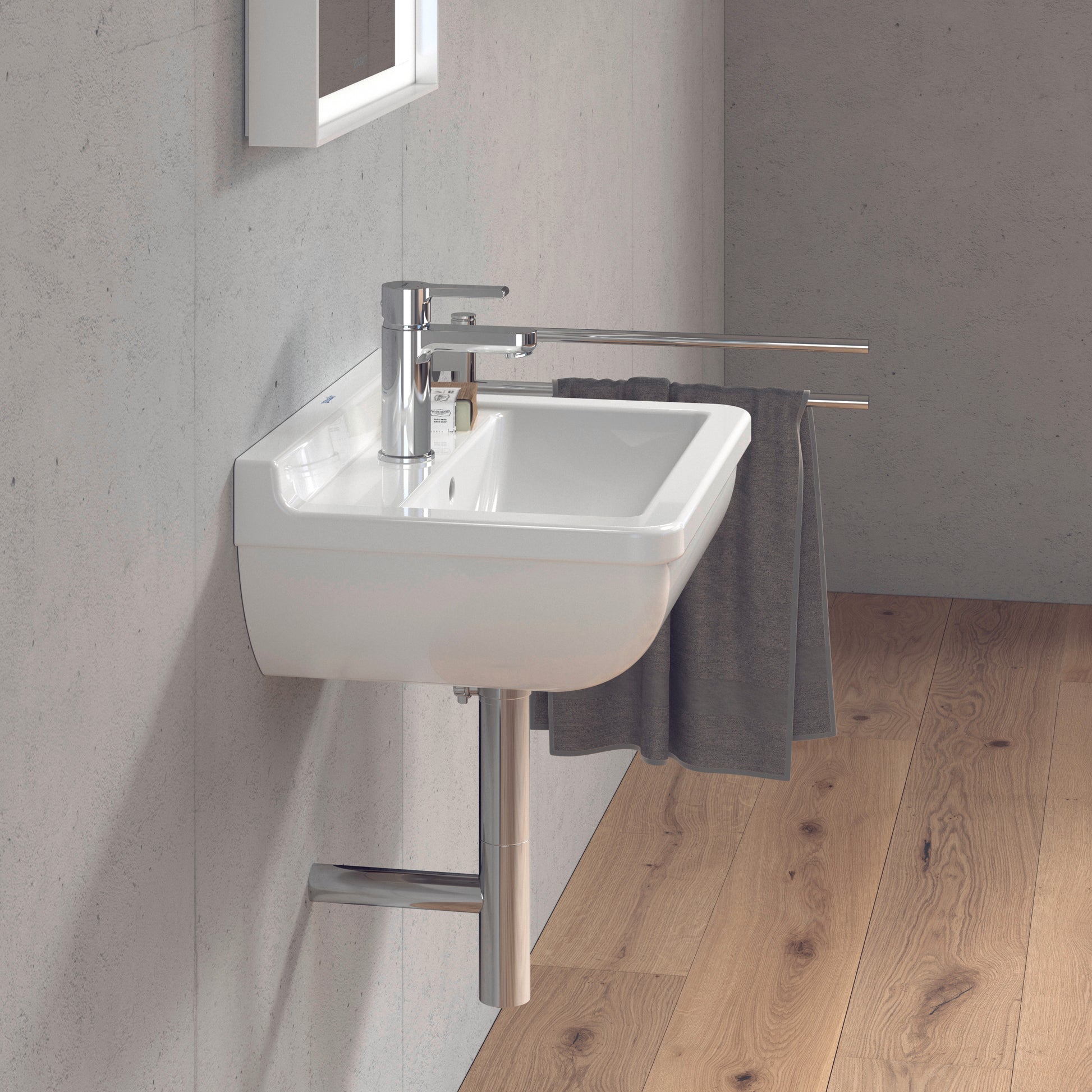 Starck 3 vask 50 cm med hanehul