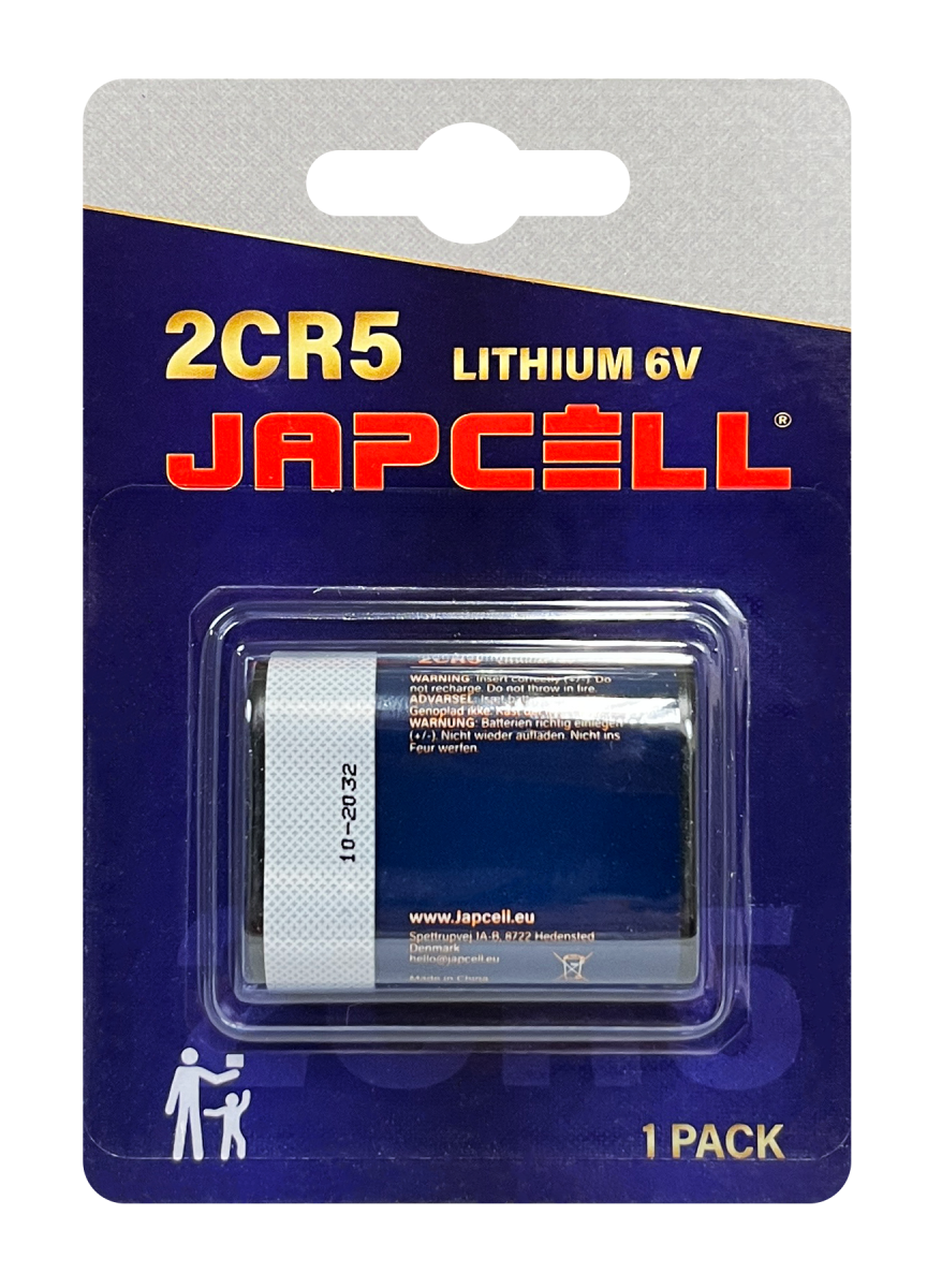 Japcell lithium 2CR5 batteri, til Oras vandhane armatur, 1 stk.