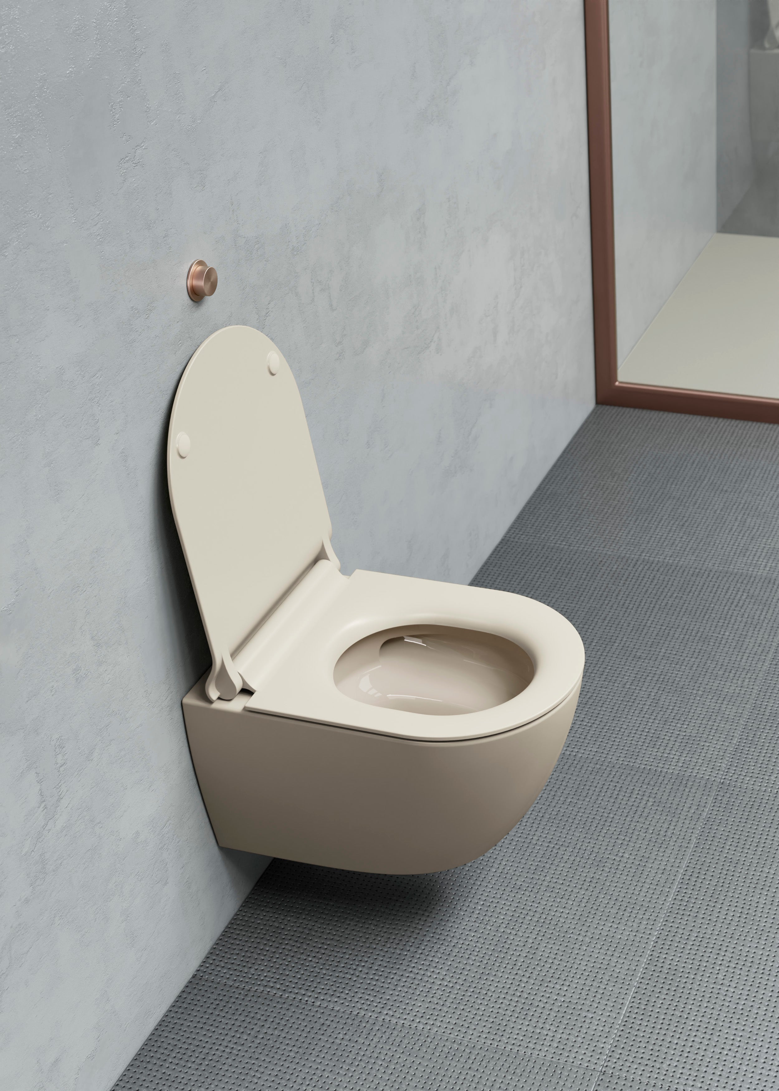 GSI Pura vægtoilet 50x36cm med Swirlflush, farve creta