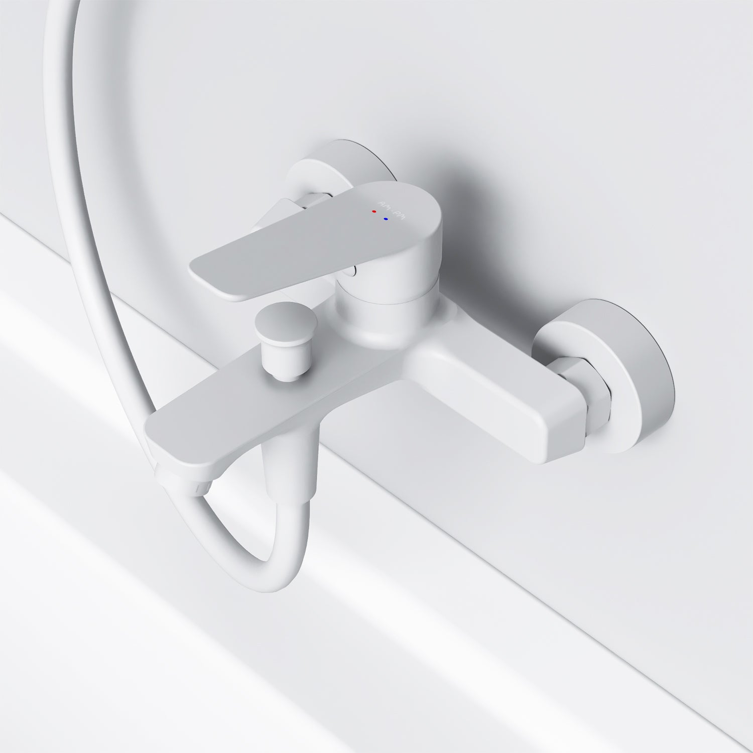 AM.PM Hit Single-lever bath and shower mixer, white