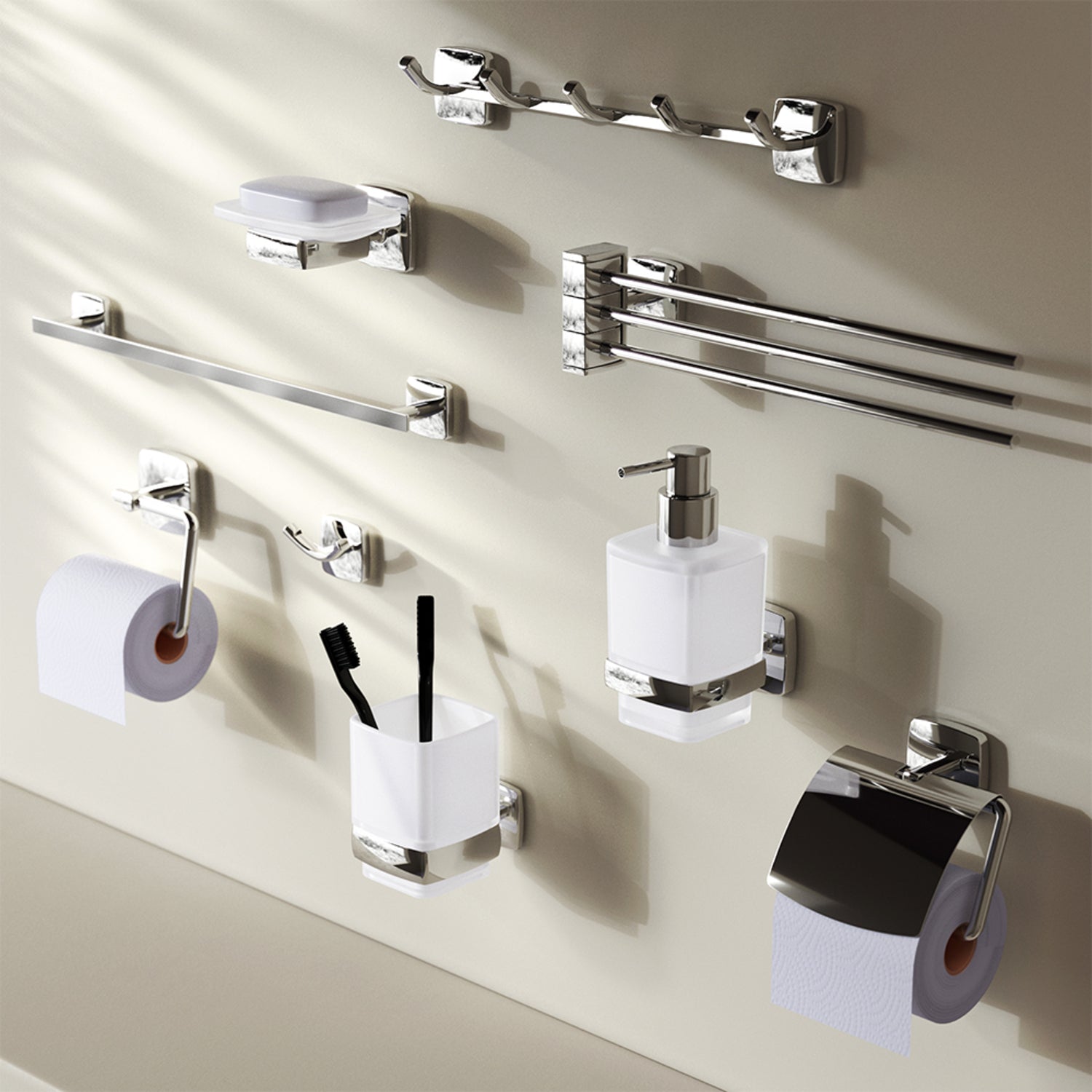 AM.PM Gem Toilet roll holder with lid