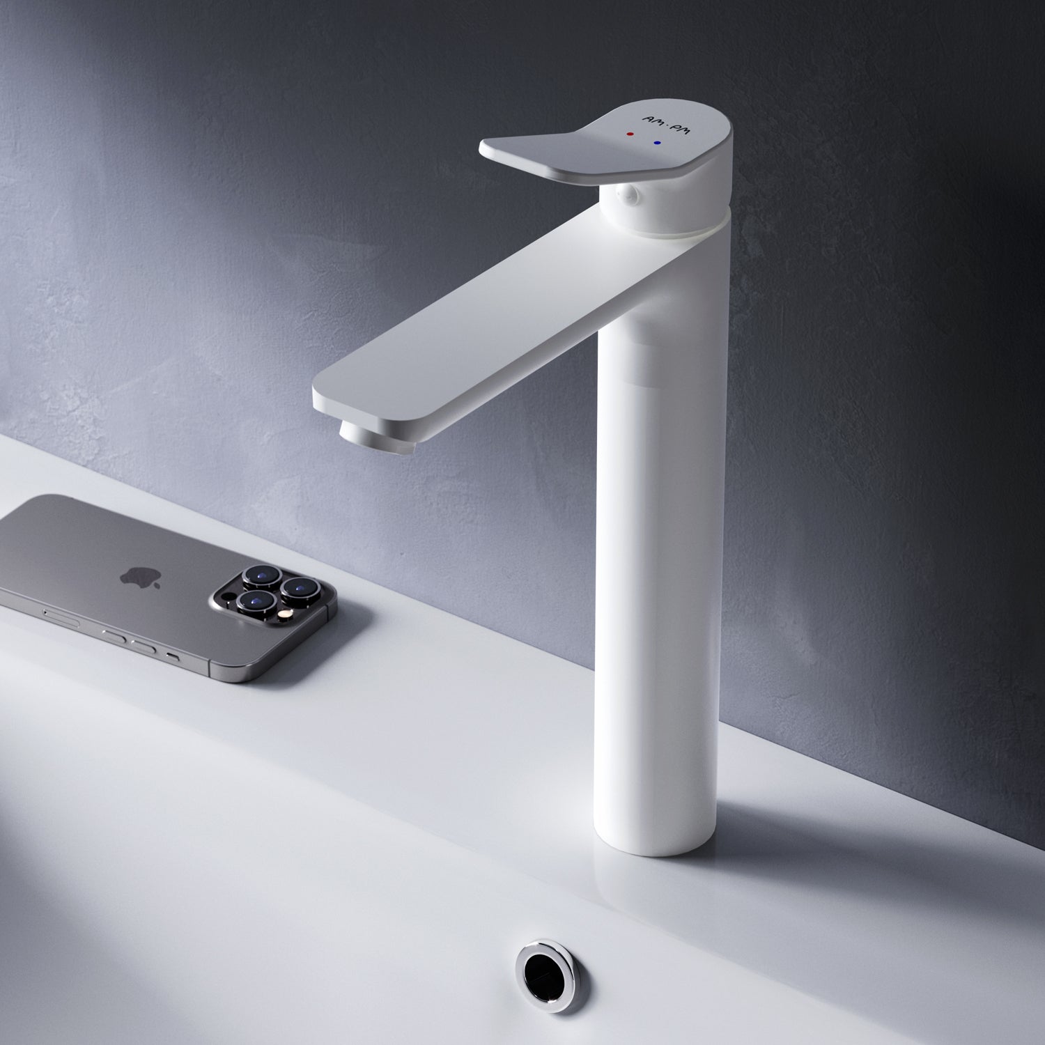 AM.PM X-Joy Single-lever tall basin mixer, white