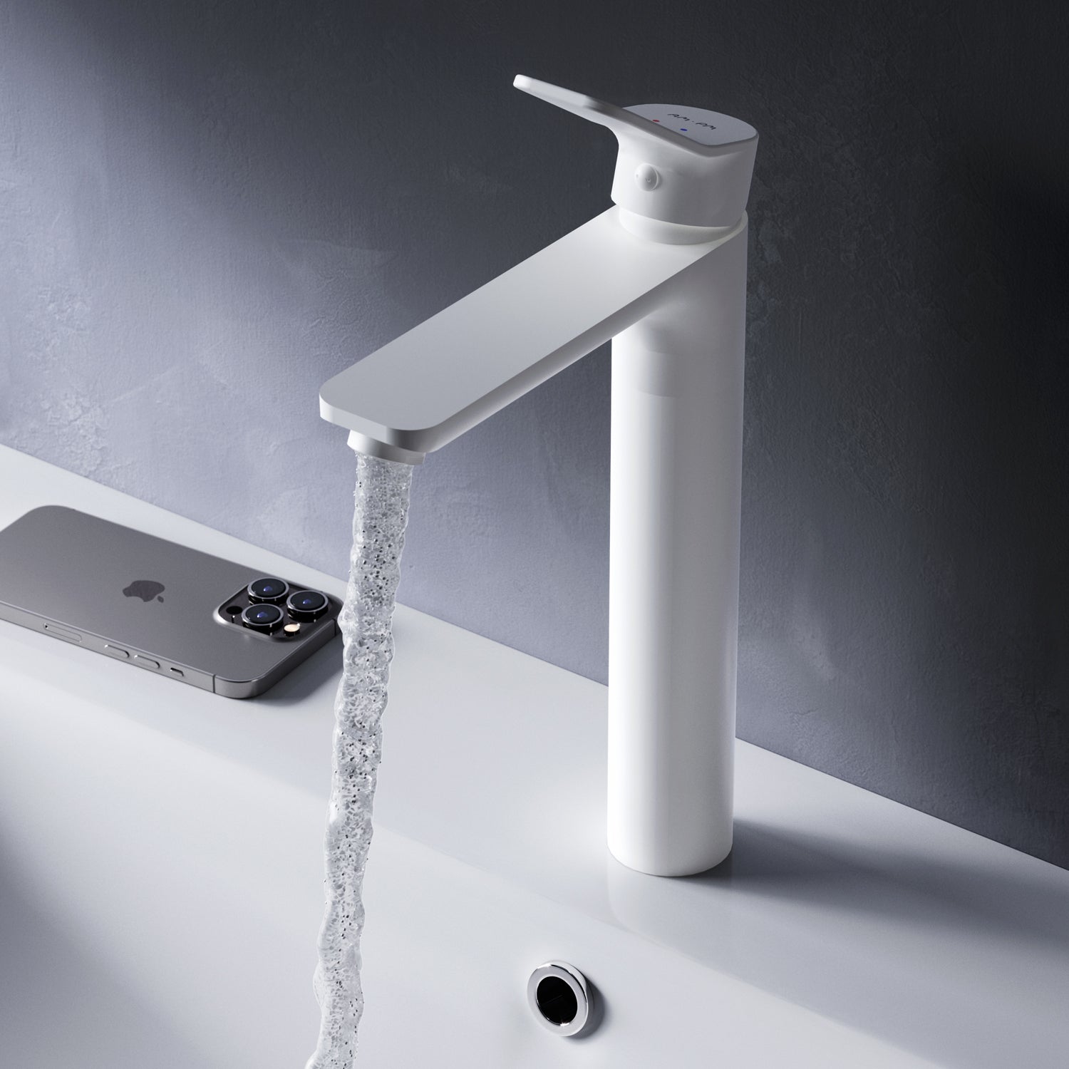 AM.PM X-Joy Single-lever tall basin mixer, white