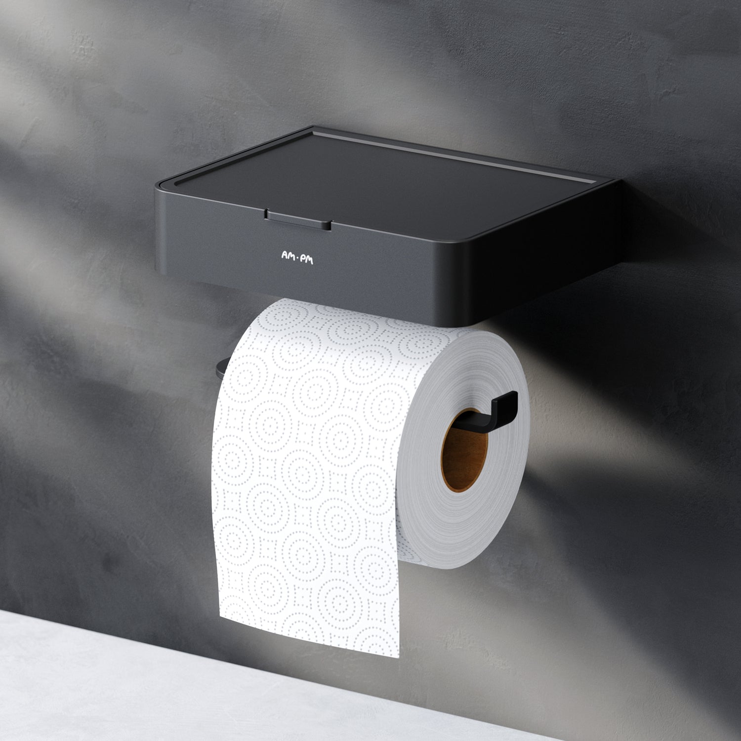 AM.PM Inspire V2.0 Toilet roll holder with box, black
