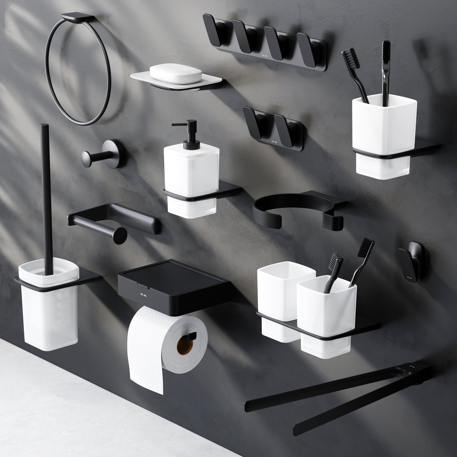 AM.PM Inspire V2.0 Toilet roll holder with box, black