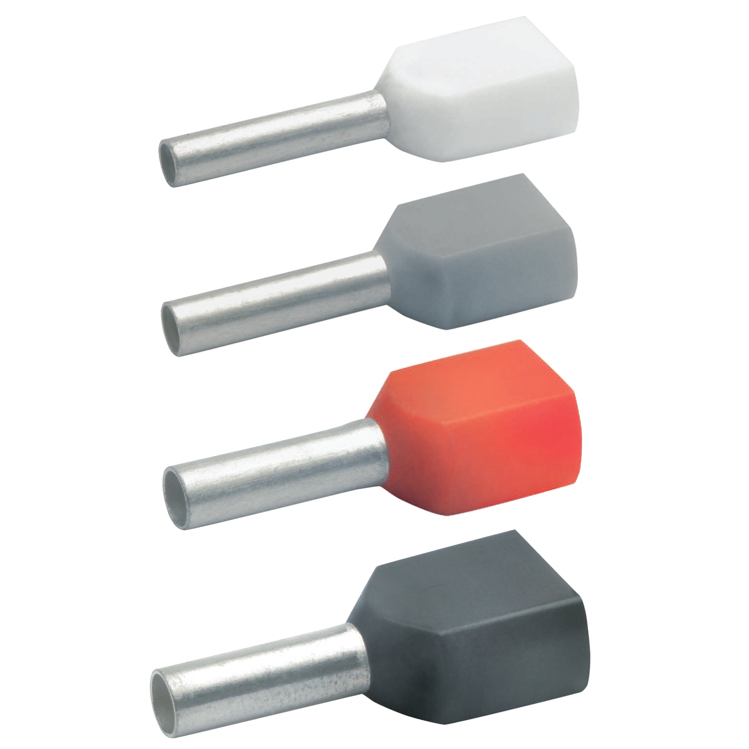 Isoleret dobbelt terminalrør 2 x 6 mm2 gul L26