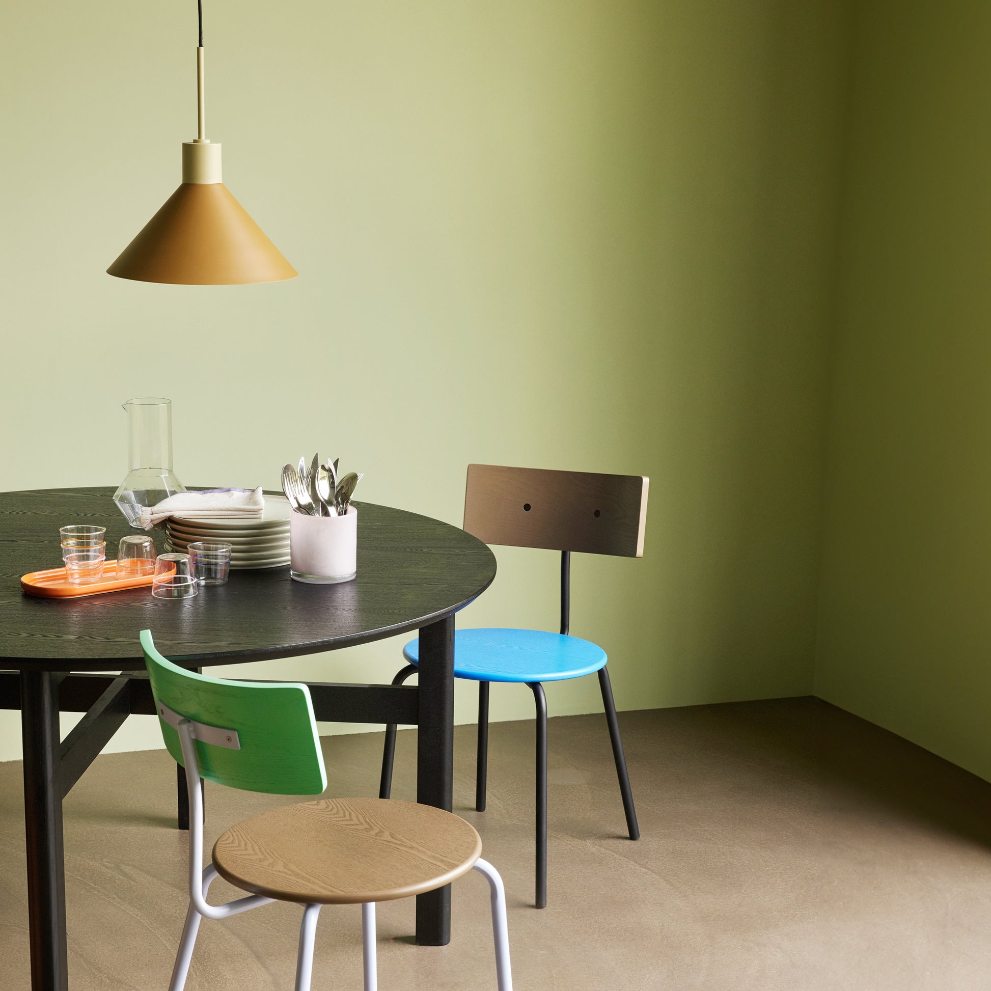 Hübsch crayon lampe ravfarve