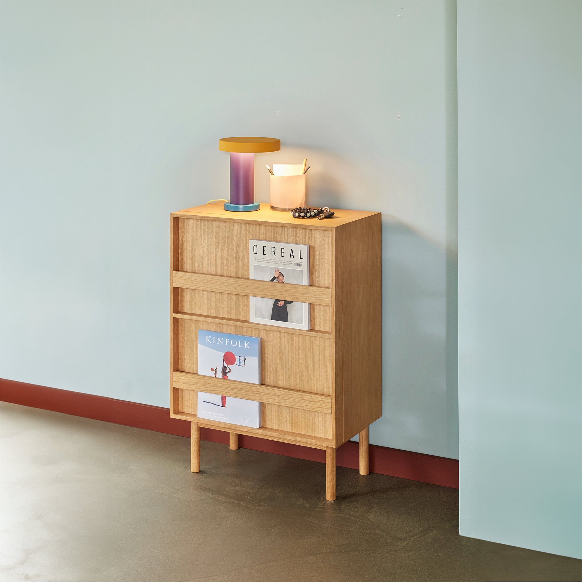 Hübsch magic bordlampe lilla/gul