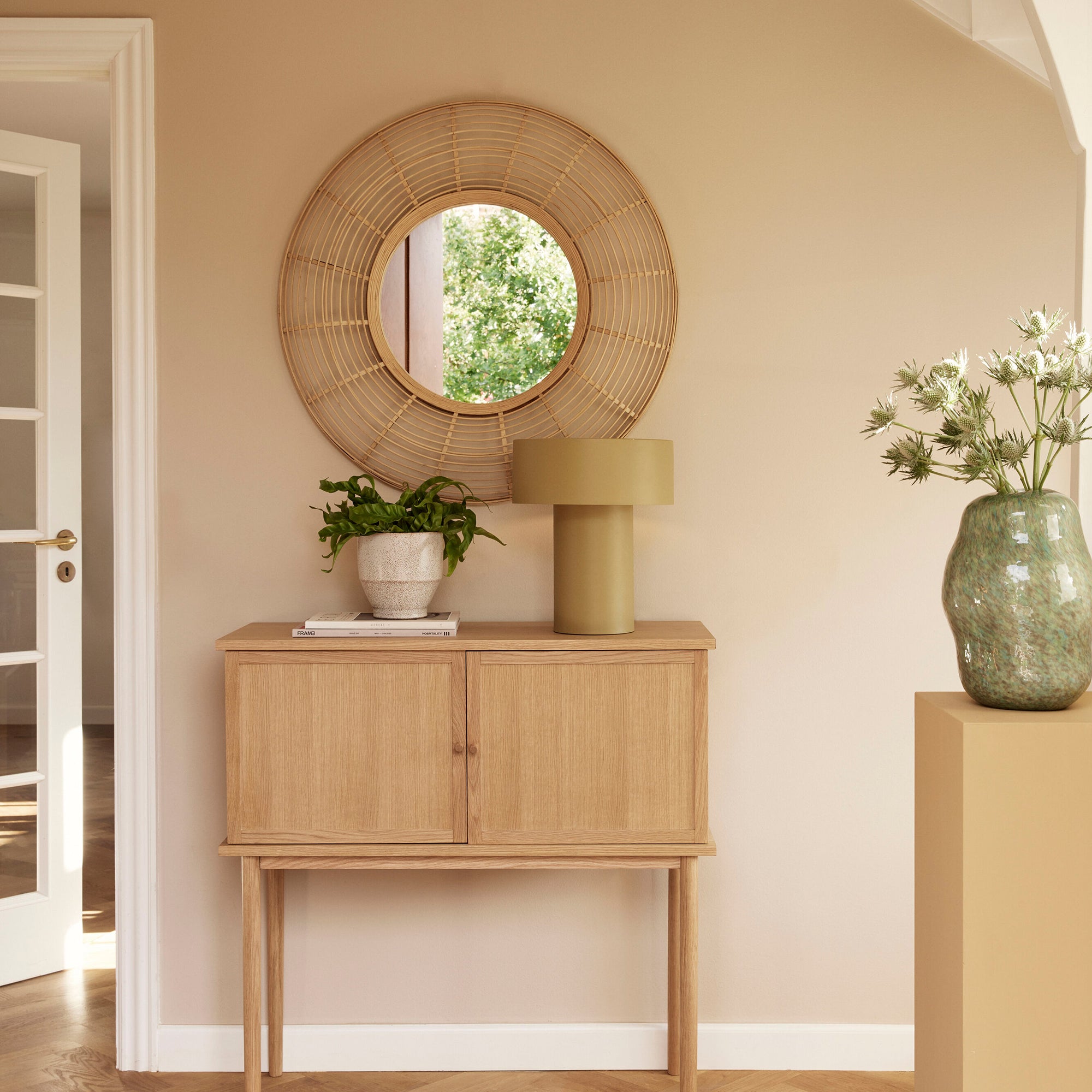 Hübsch aki bordlampe khaki