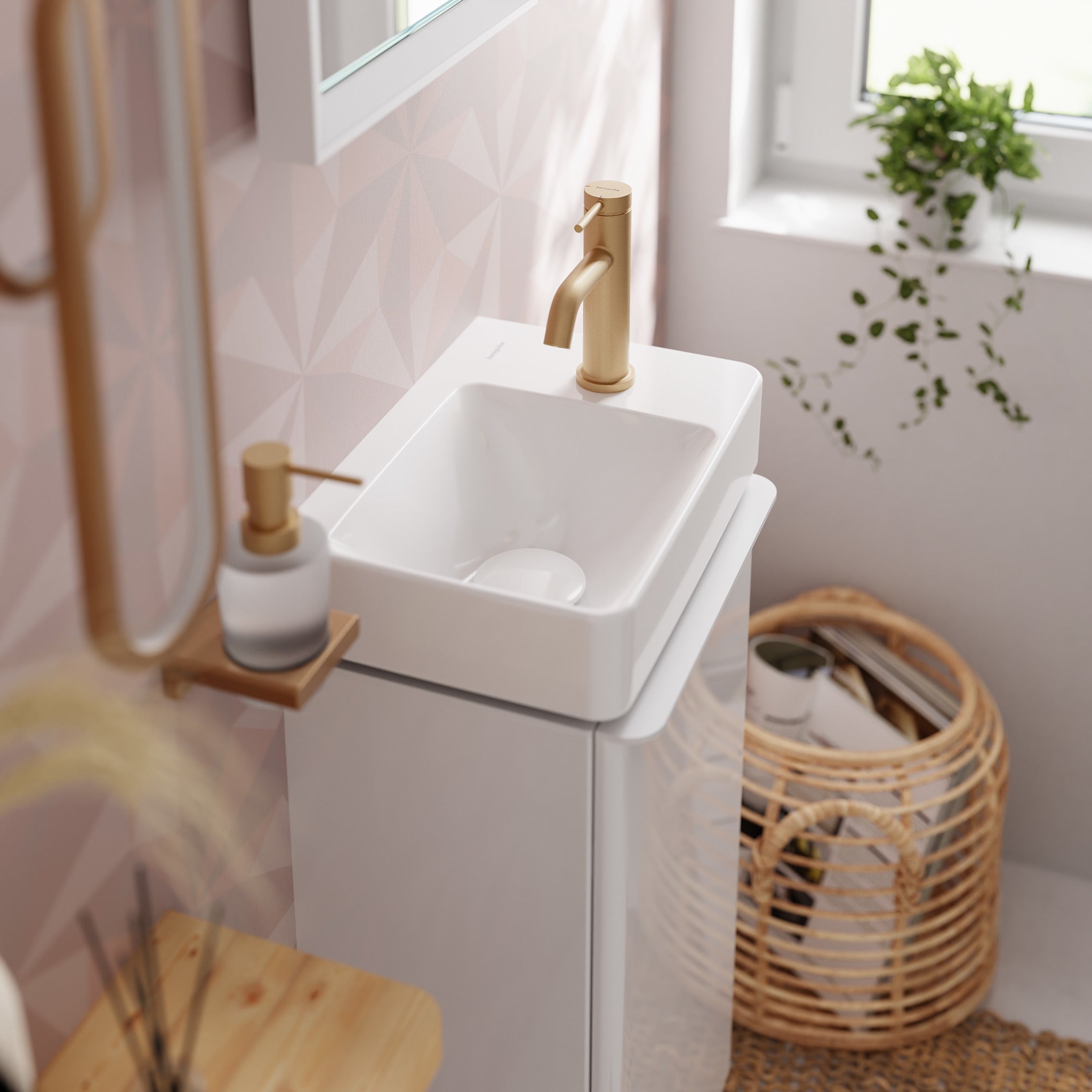 hansgrohe Tecturis S håndvaskarmatur 110 EcoSmart+ uden bundventil, Børstet bronze