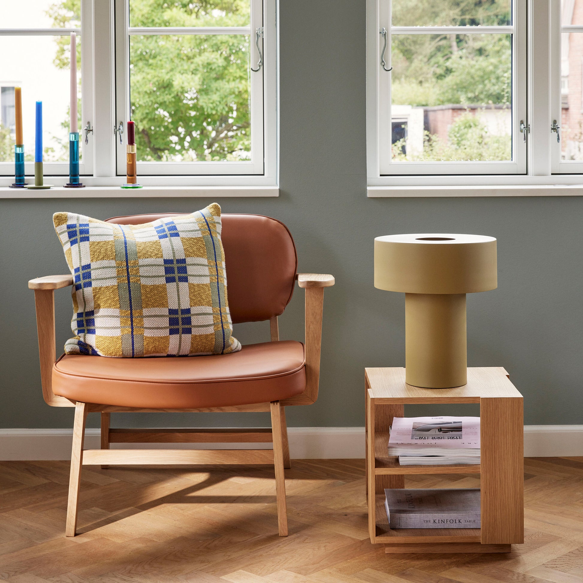Hübsch aki bordlampe khaki