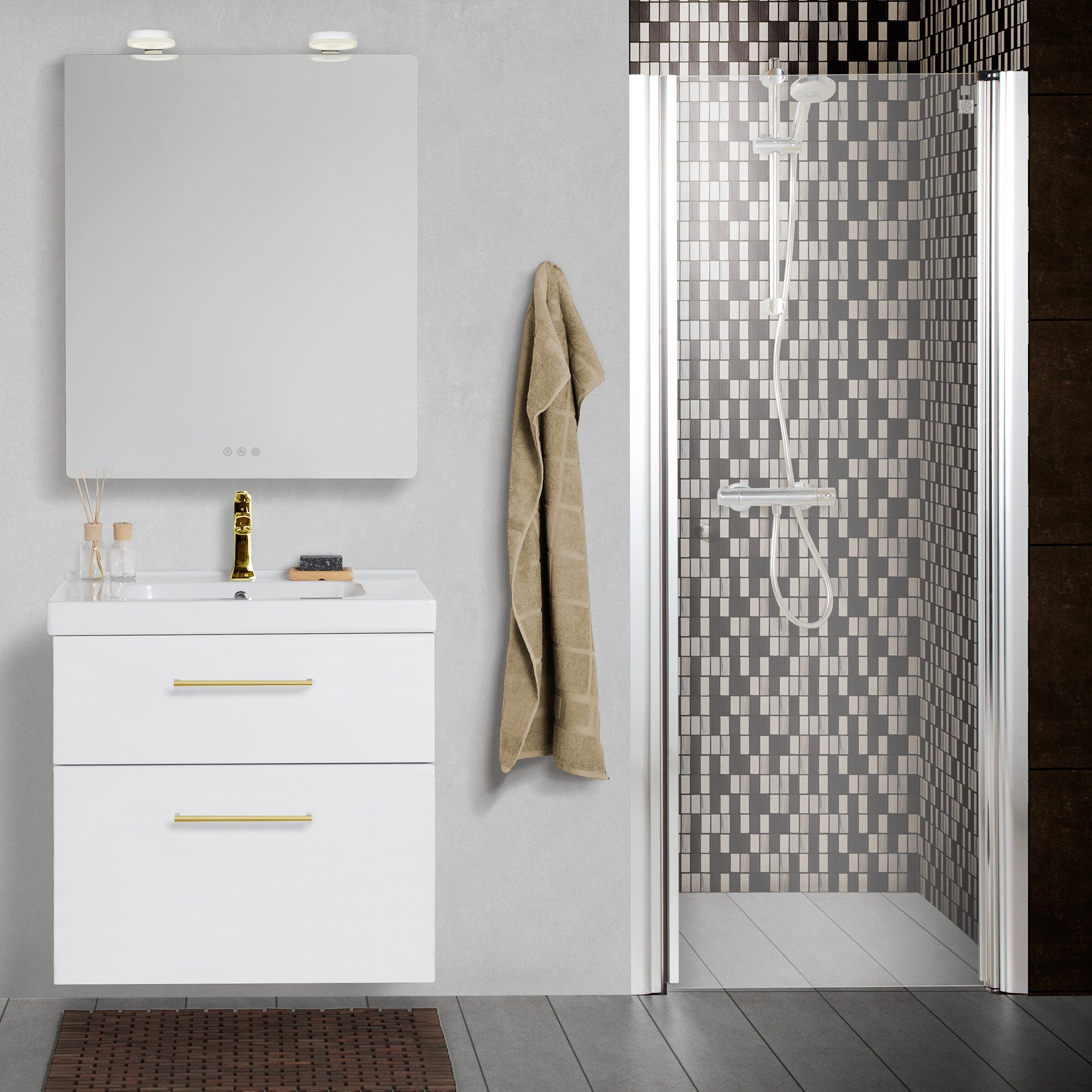 Dansani Match Brusedør 200*77-79 cm, klart glas