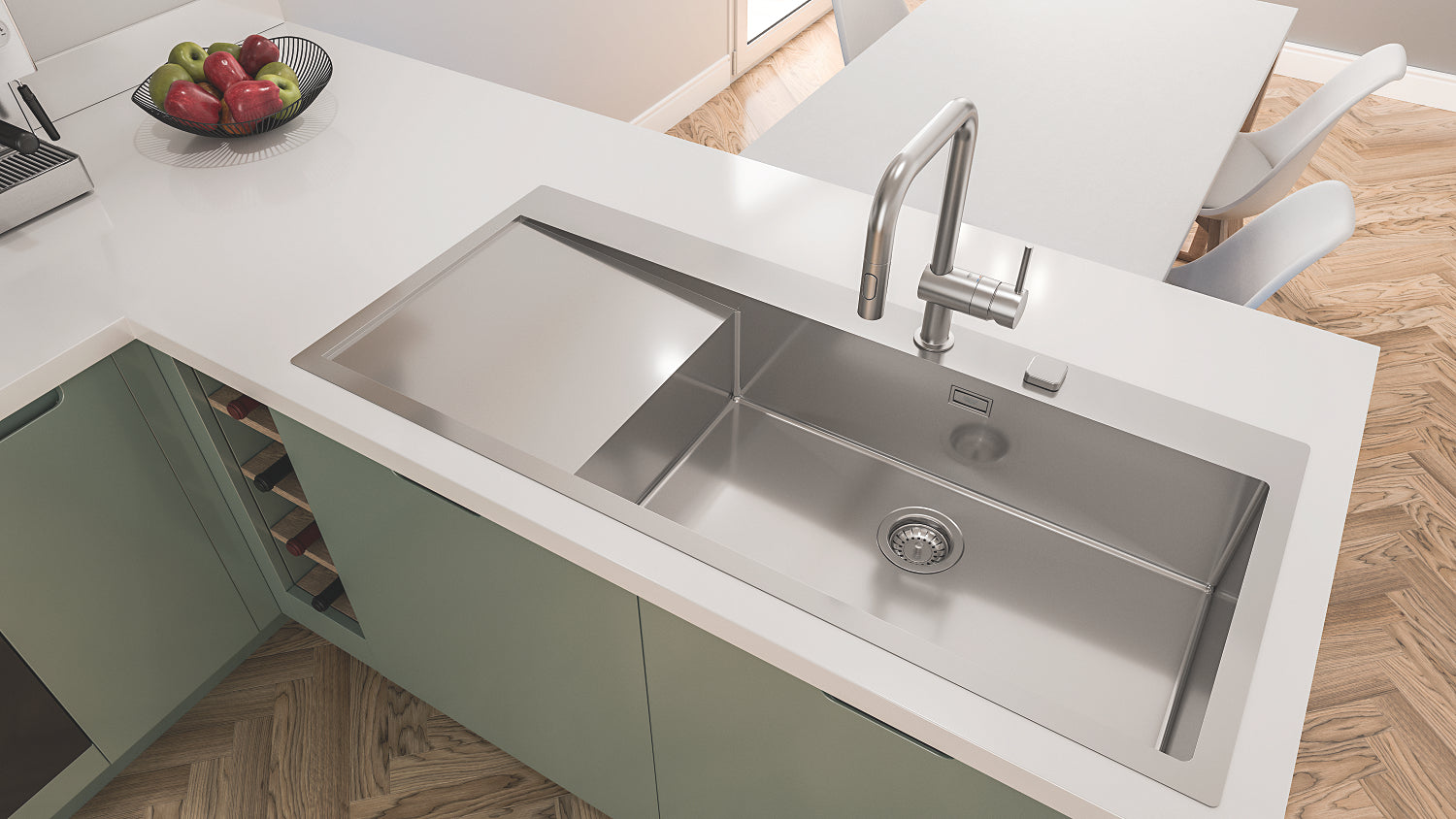 Grohe Minta, køkkenarmatur, U-tud, supersteel