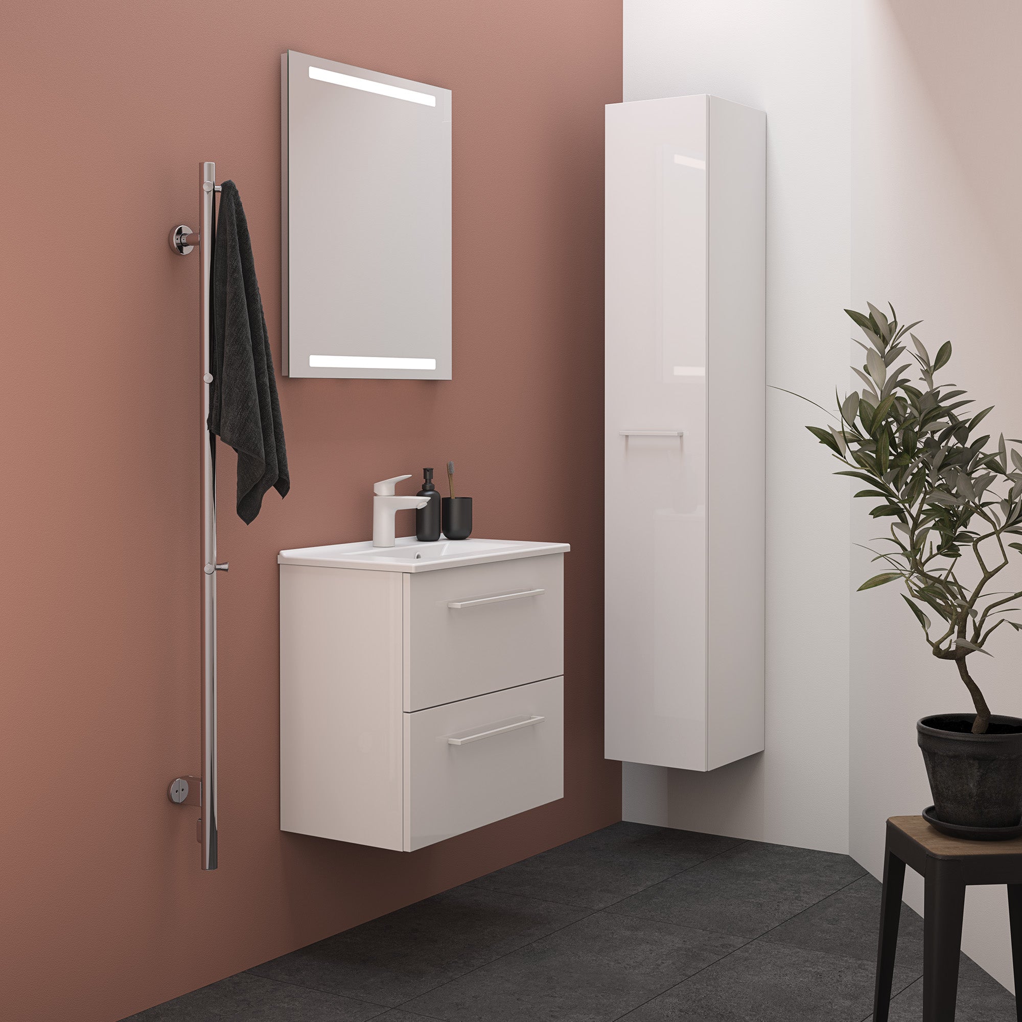 Dansani Mido Spejl 70x50 cm med LED lys