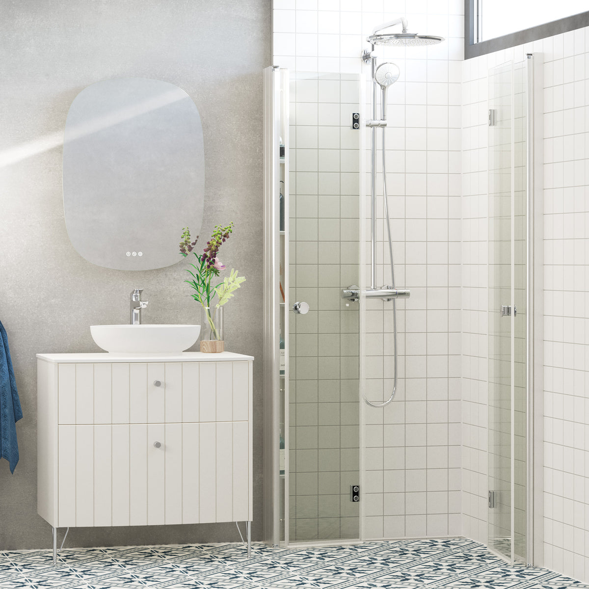 Dansani Match "B" Foldedør 200*97-99 cm, klart glas