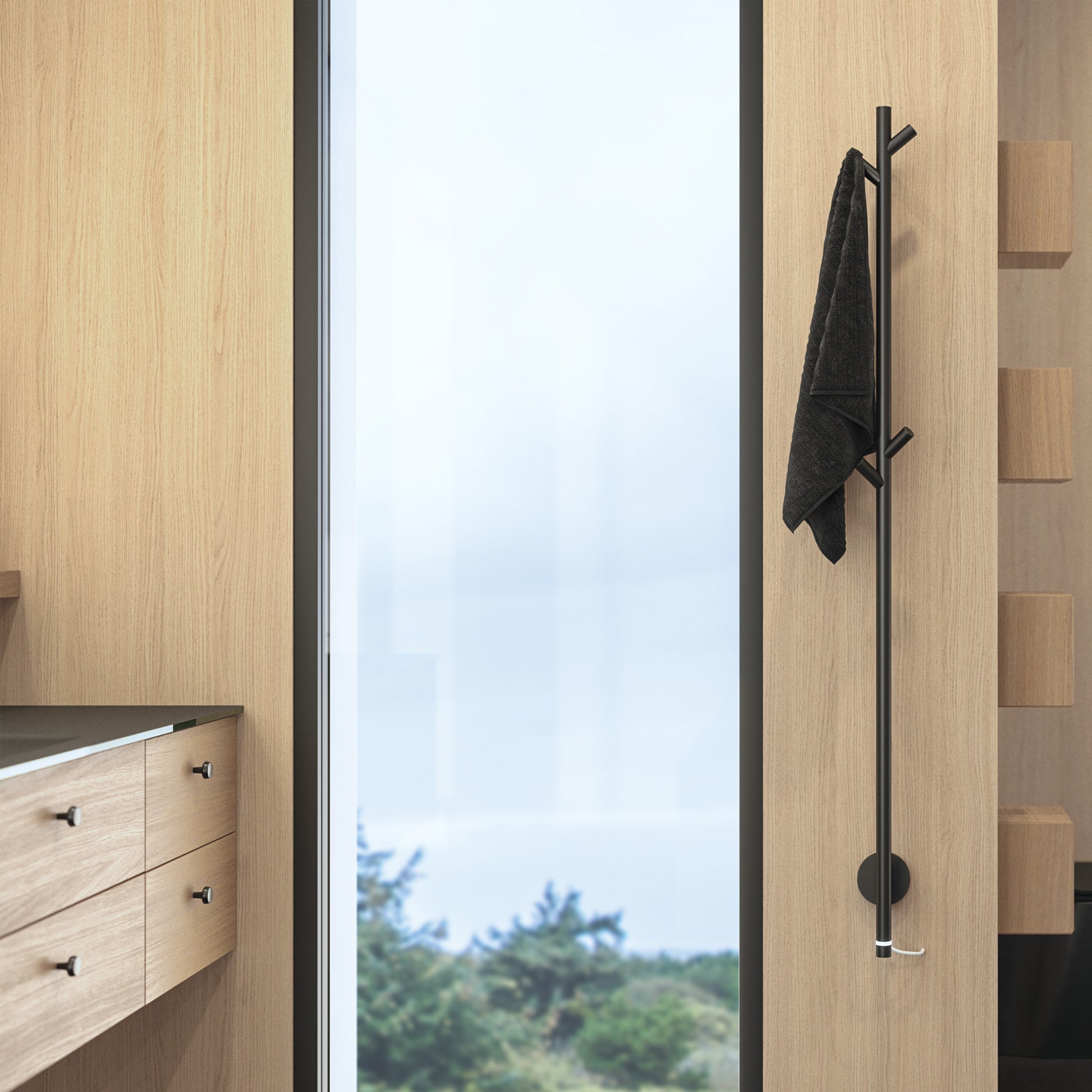 DANSANI Hydra håndklædetørrer 140 cm sort