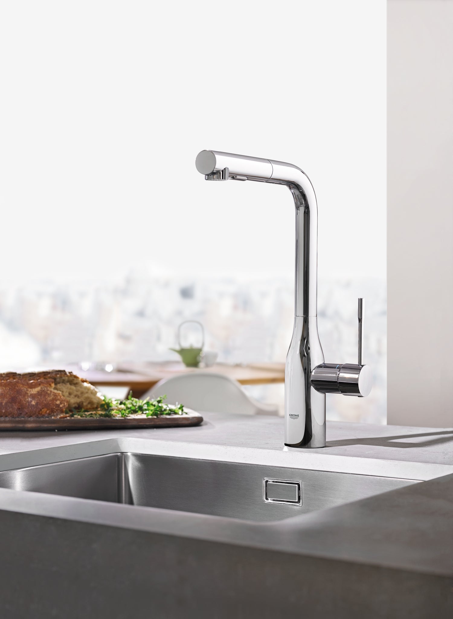 GROHE Essence Køkkenarmatur, Krome m. udtræk