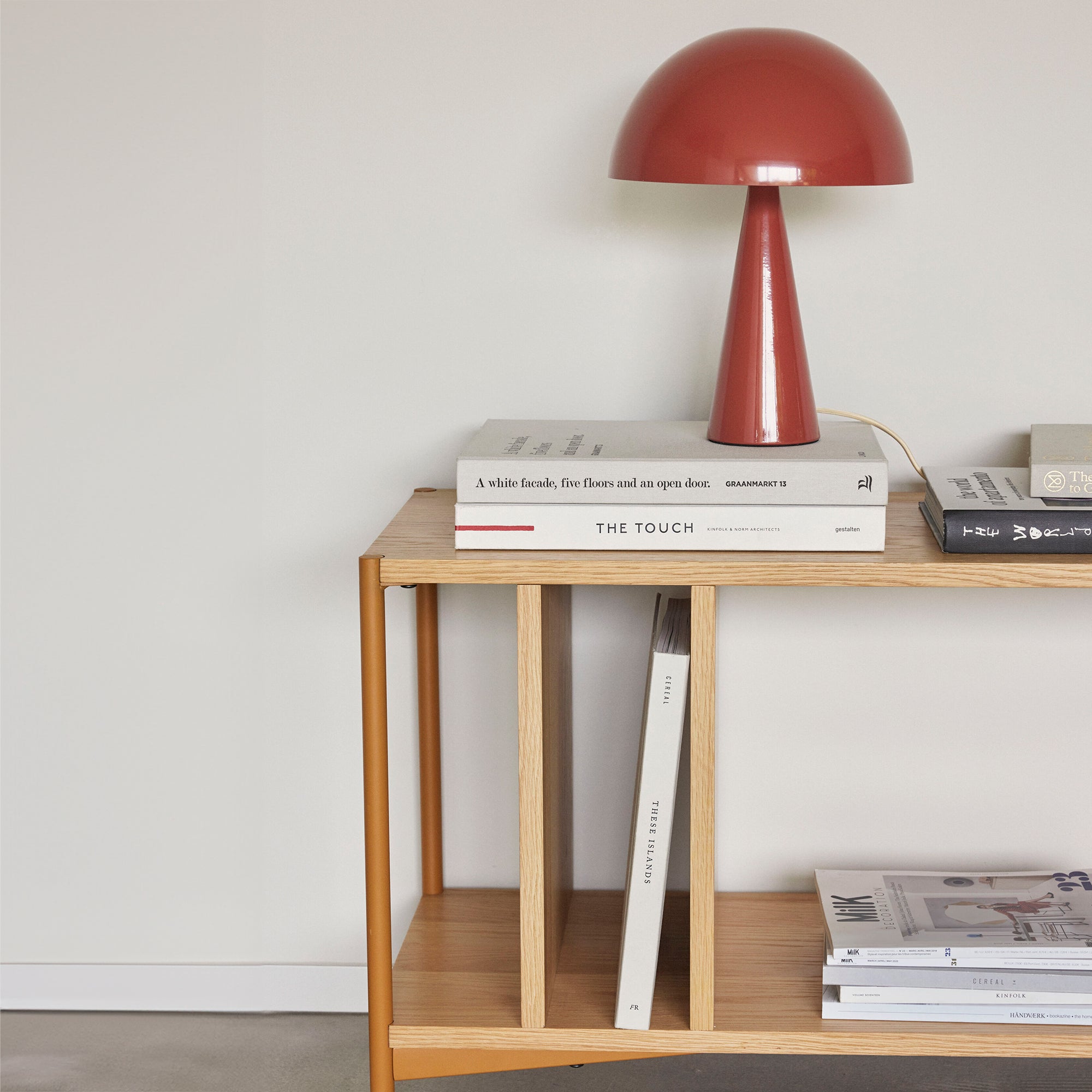 Hübsch mush bordlampe mini rød