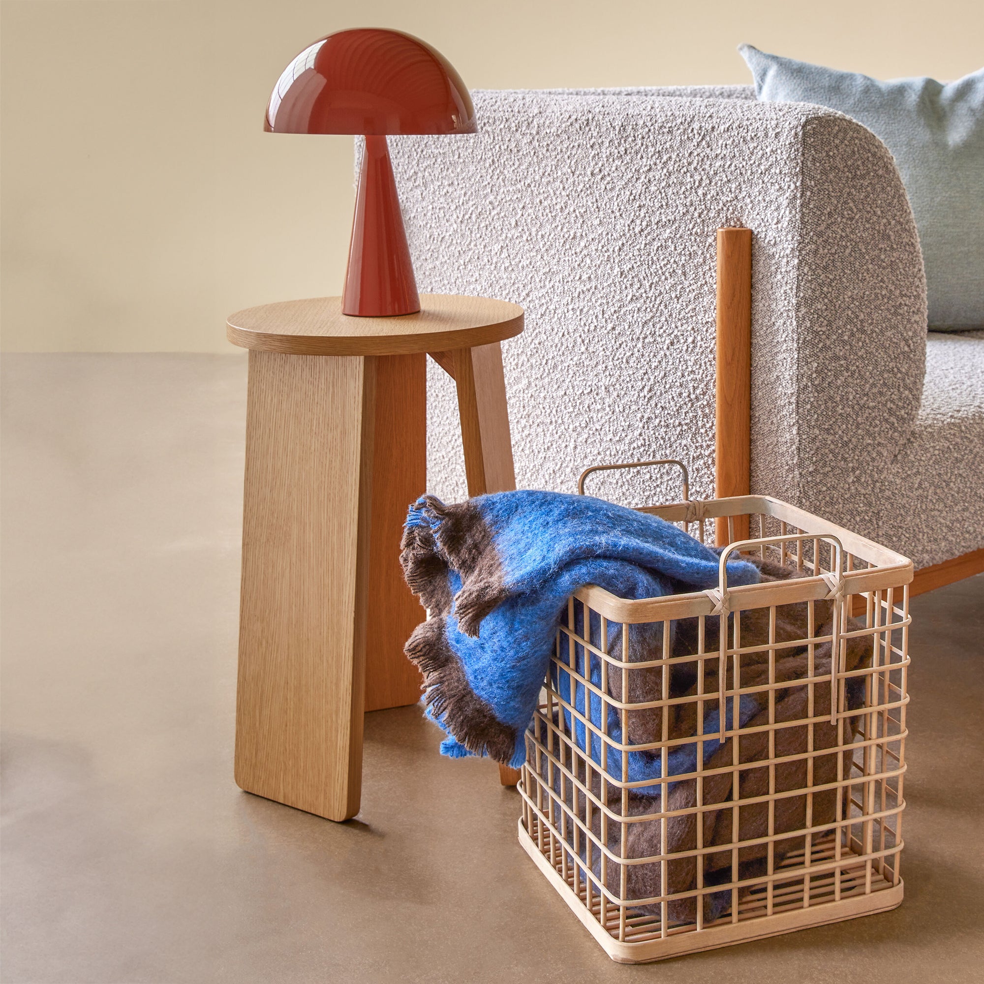 Hübsch mush bordlampe mini rød