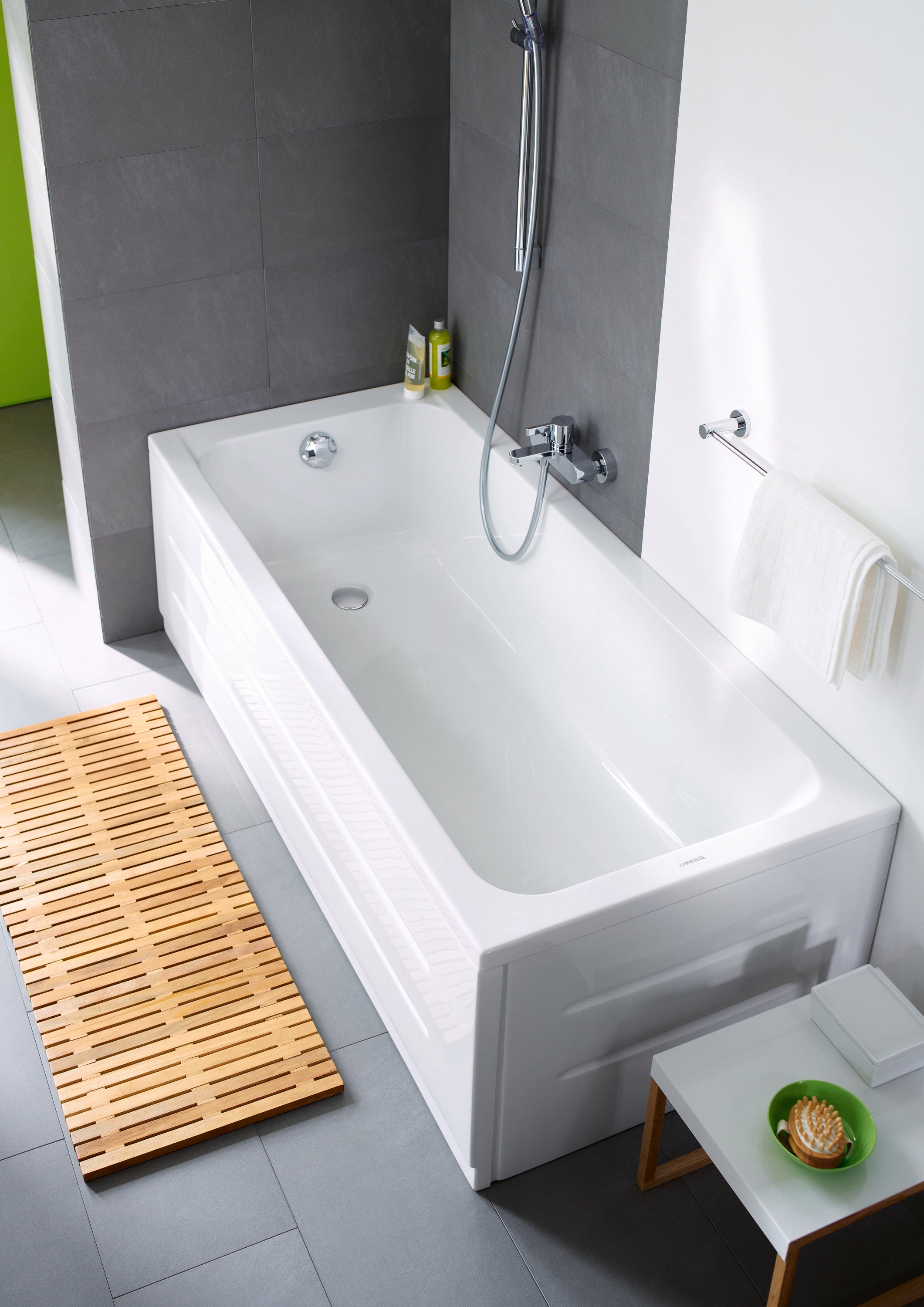 Duravit D-Code badekar til indbygning 170 x 70 cm. Afløb i fodenden