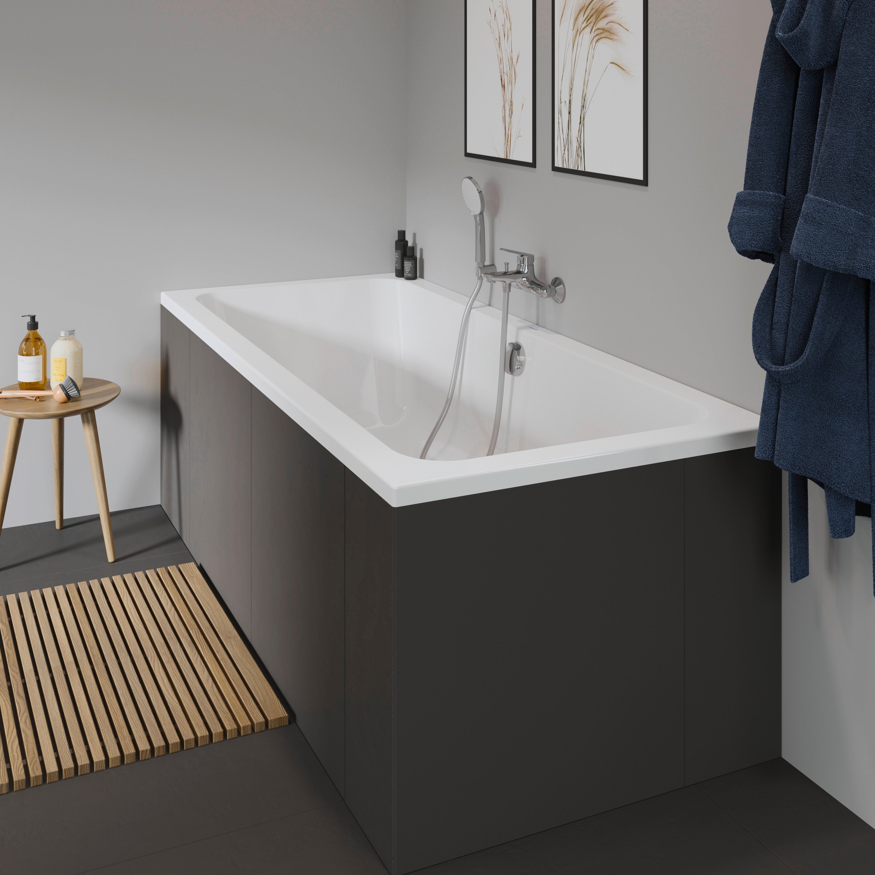 Duravit D-Code badekar til indbygning 180 x 80 cm
